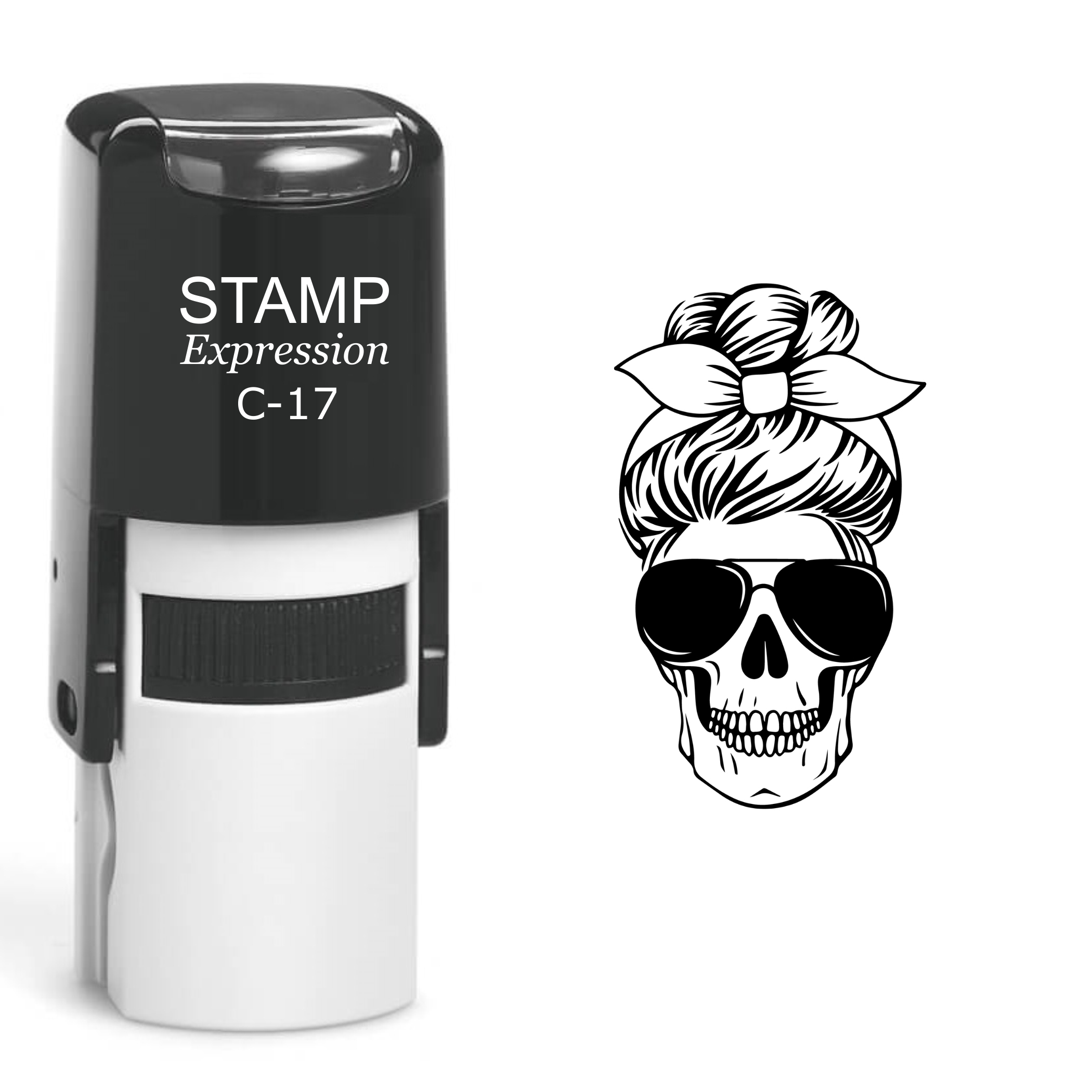 Lady Skull Self Inking Rubber Stamp (SH-60390)