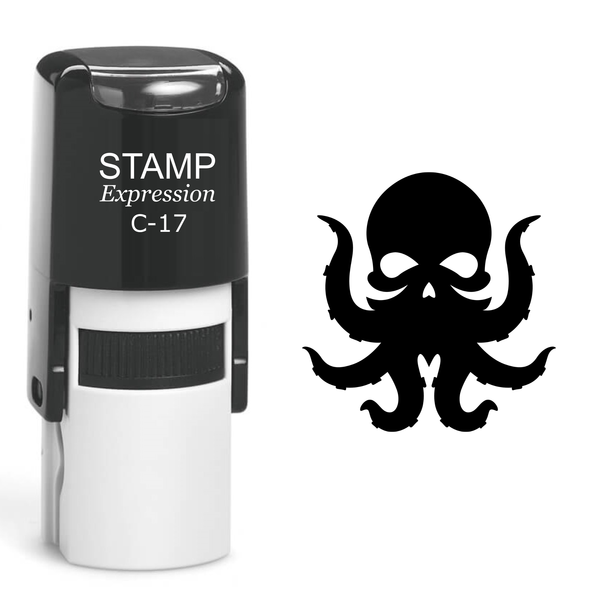 Octopus Skull Self Inking Rubber Stamp (SH-60406)