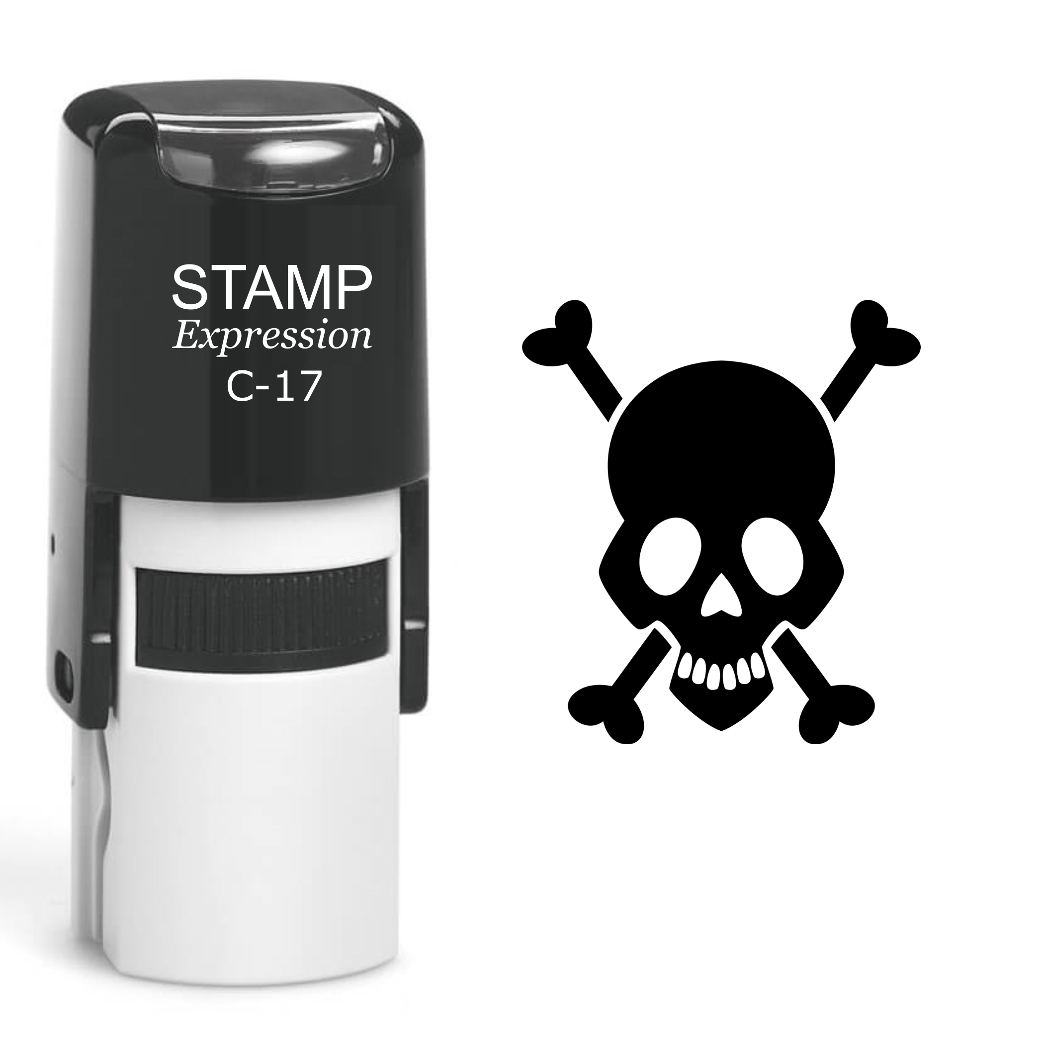 Skull and Bones Self Inking Rubber Stamp (SH-60407)
