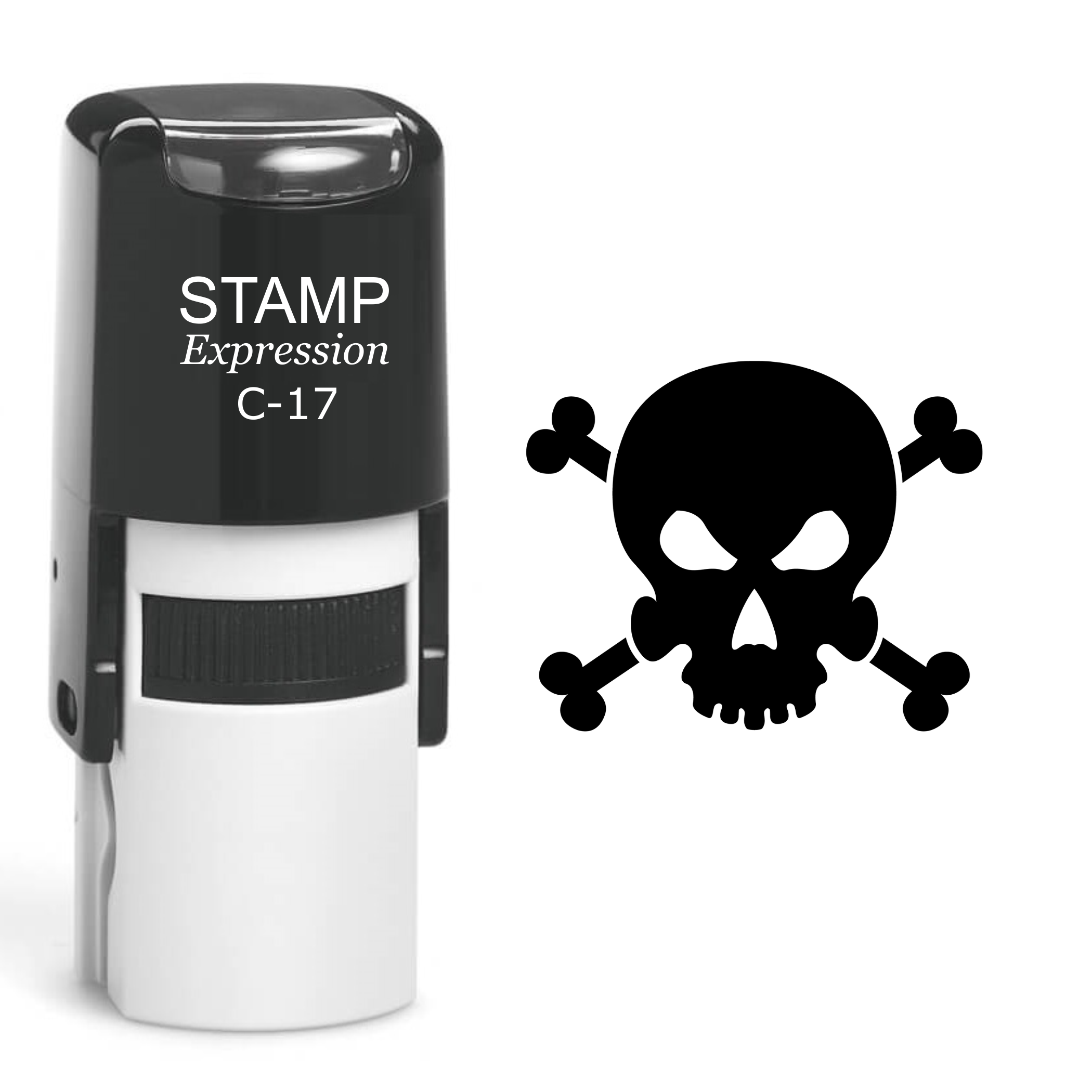 Skull and Bones Self Inking Rubber Stamp (SH-60413)