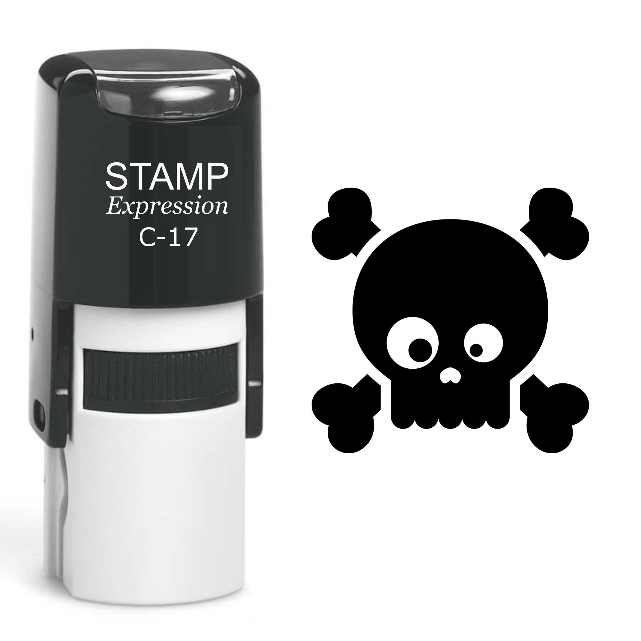 Skull And Bones Self Inking Rubber Stamp (SH-60420)