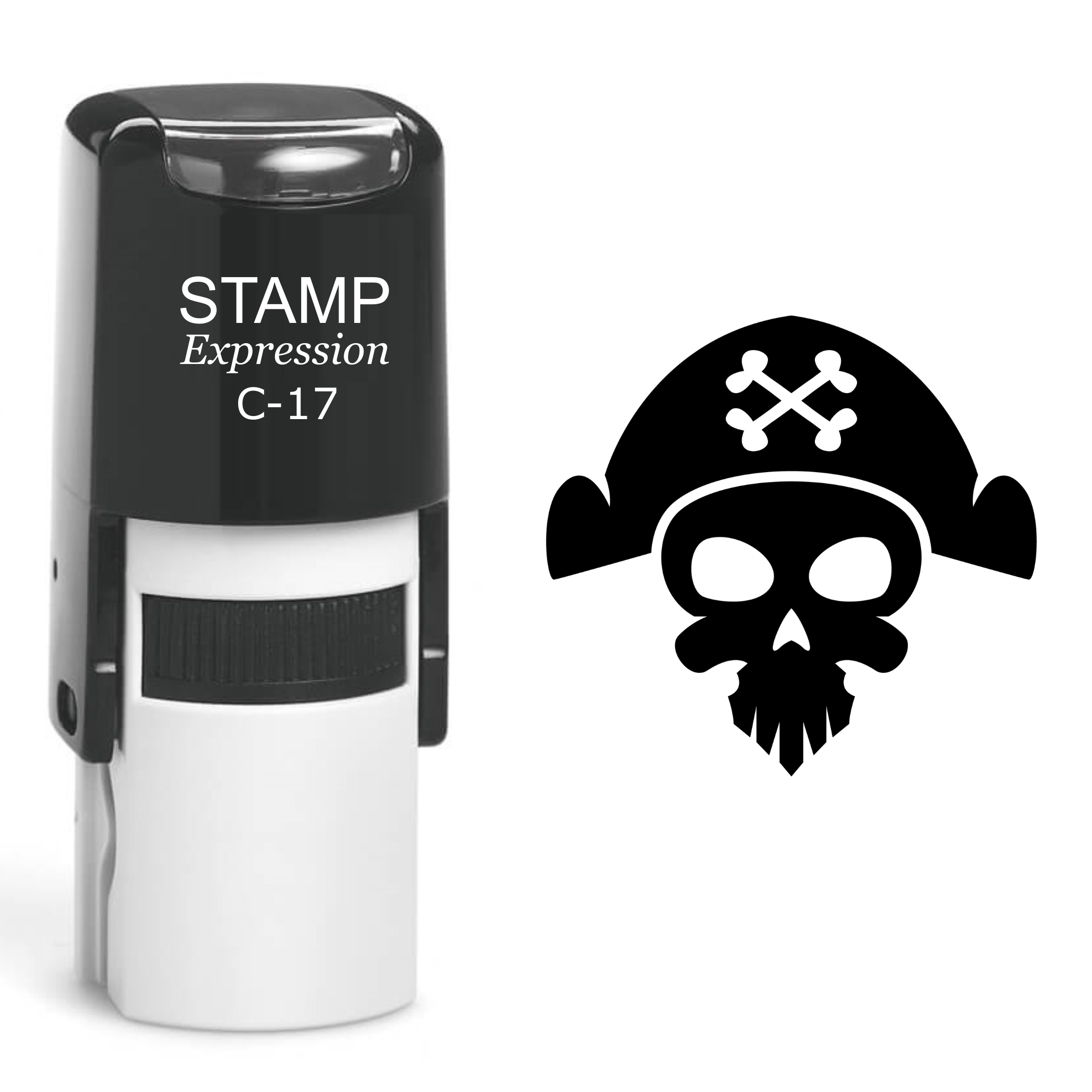 Pirate Skull Self Inking Rubber Stamp (SH-60450)