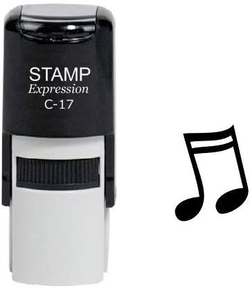 Sixteenth Note Music Self Inking Rubber Stamp (SH-6048)