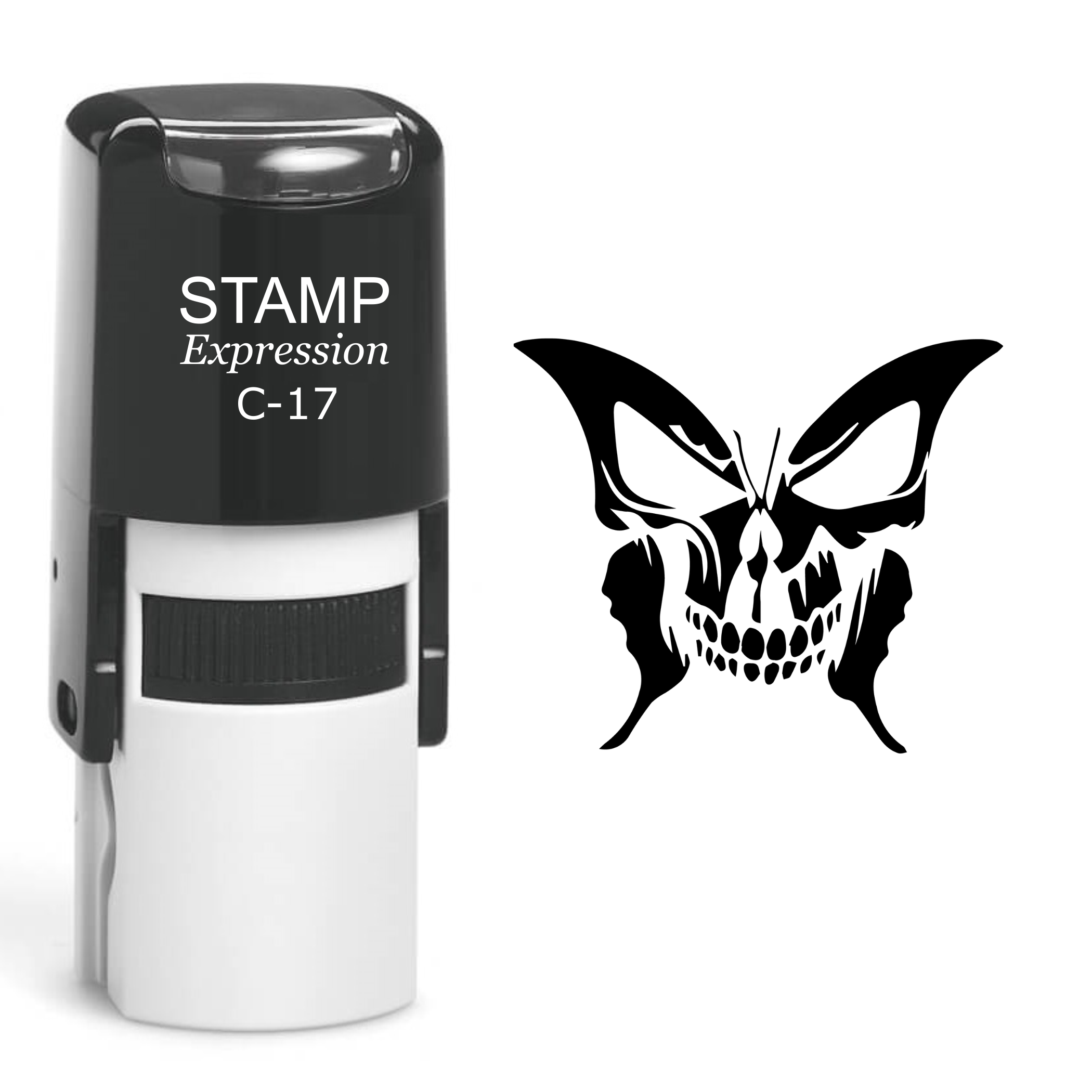 Butterfly Skull Self Inking Rubber Stamp (SH-60495)