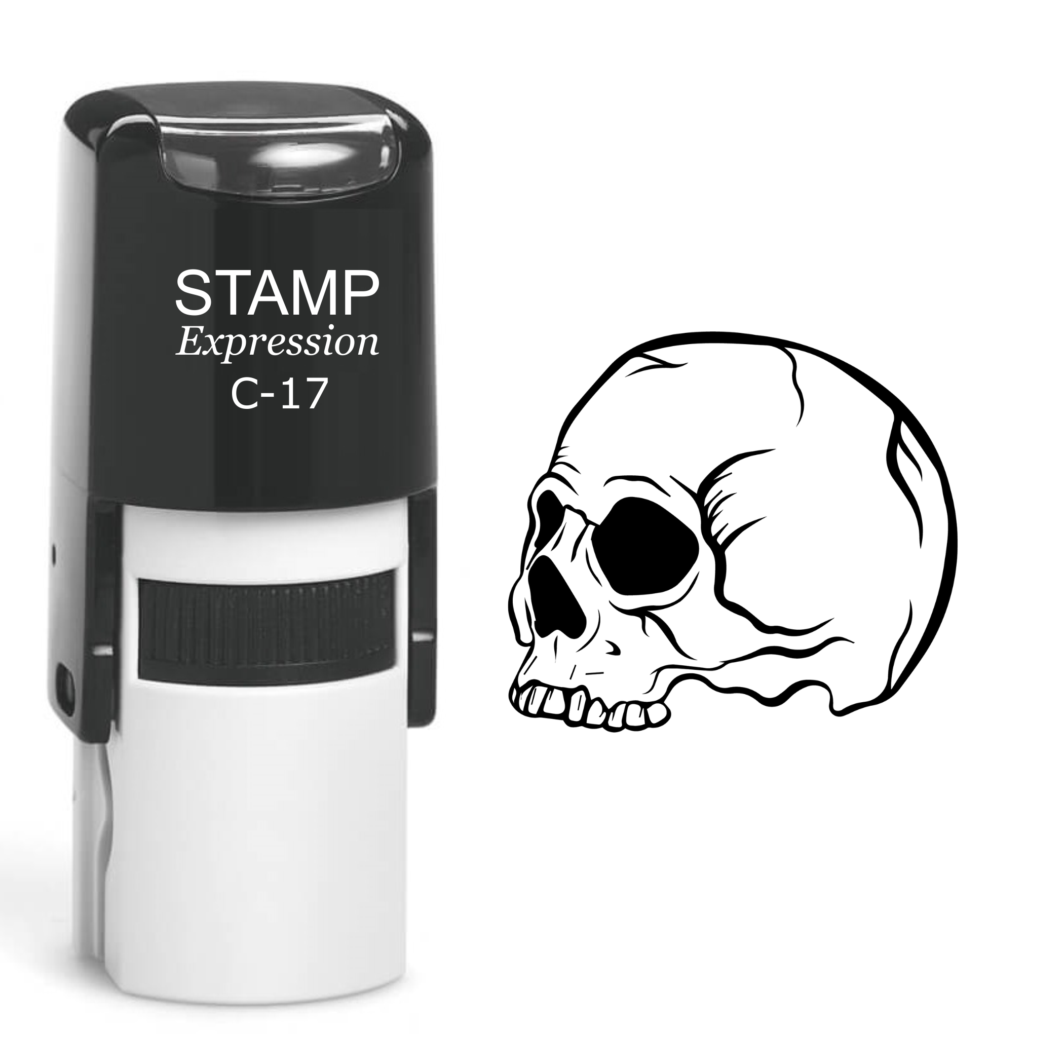 Skull Self Inking Rubber Stamp (SH-60510)