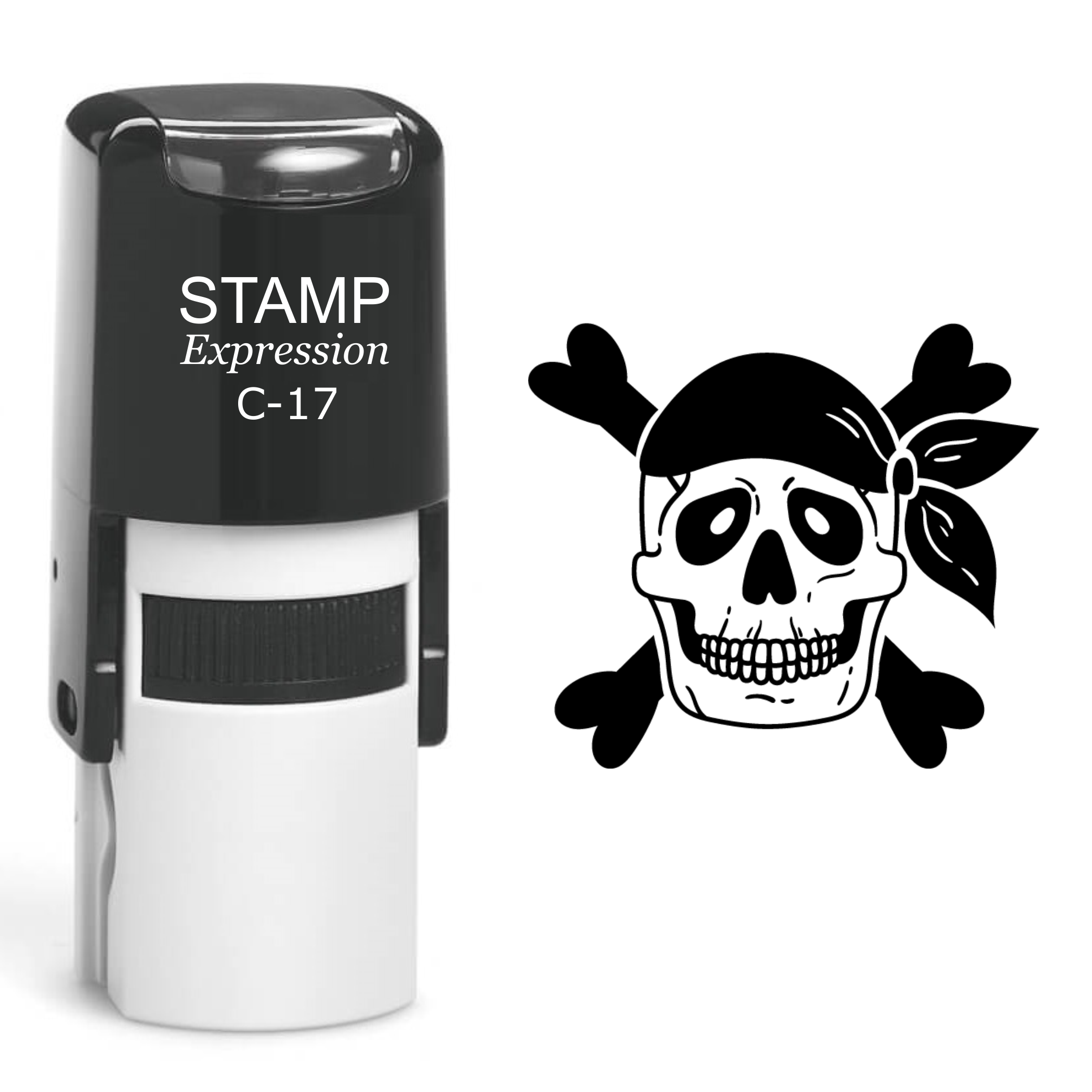 Skull And Bones Self Inking Rubber Stamp (SH-60522)