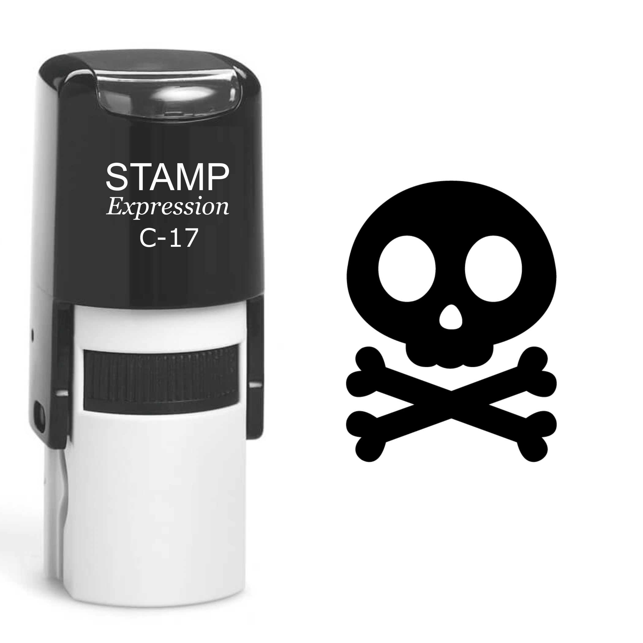 Skull And Bones Self Inking Rubber Stamp (SH-60532)