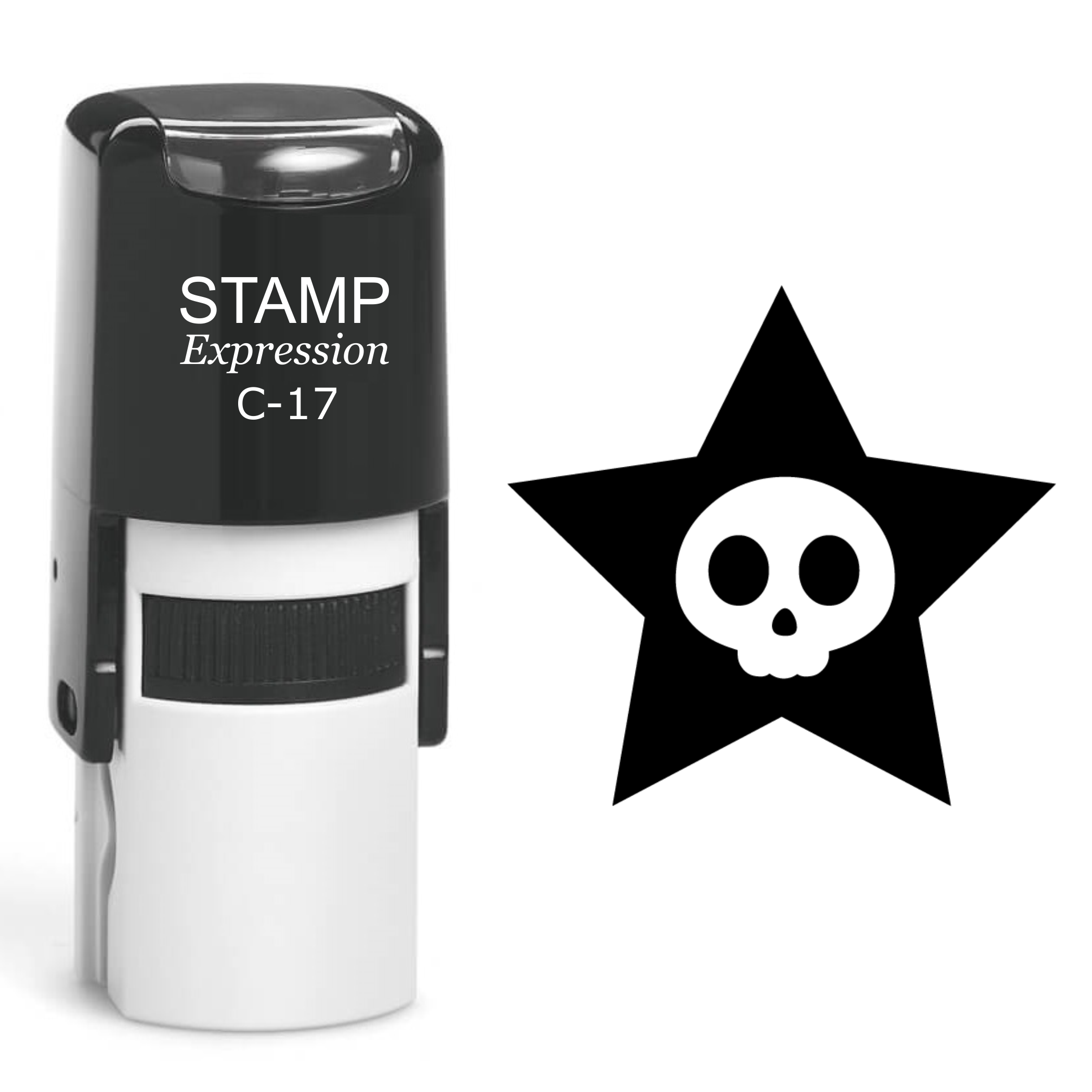 Skull Star Self Inking Rubber Stamp (SH-60533)