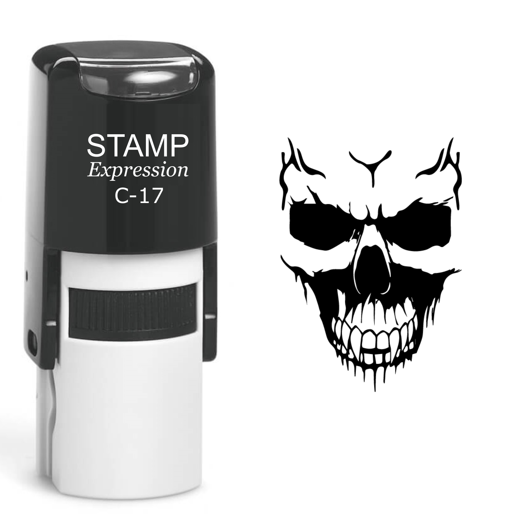 Skull Self Inking Rubber Stamp (SH-60543)