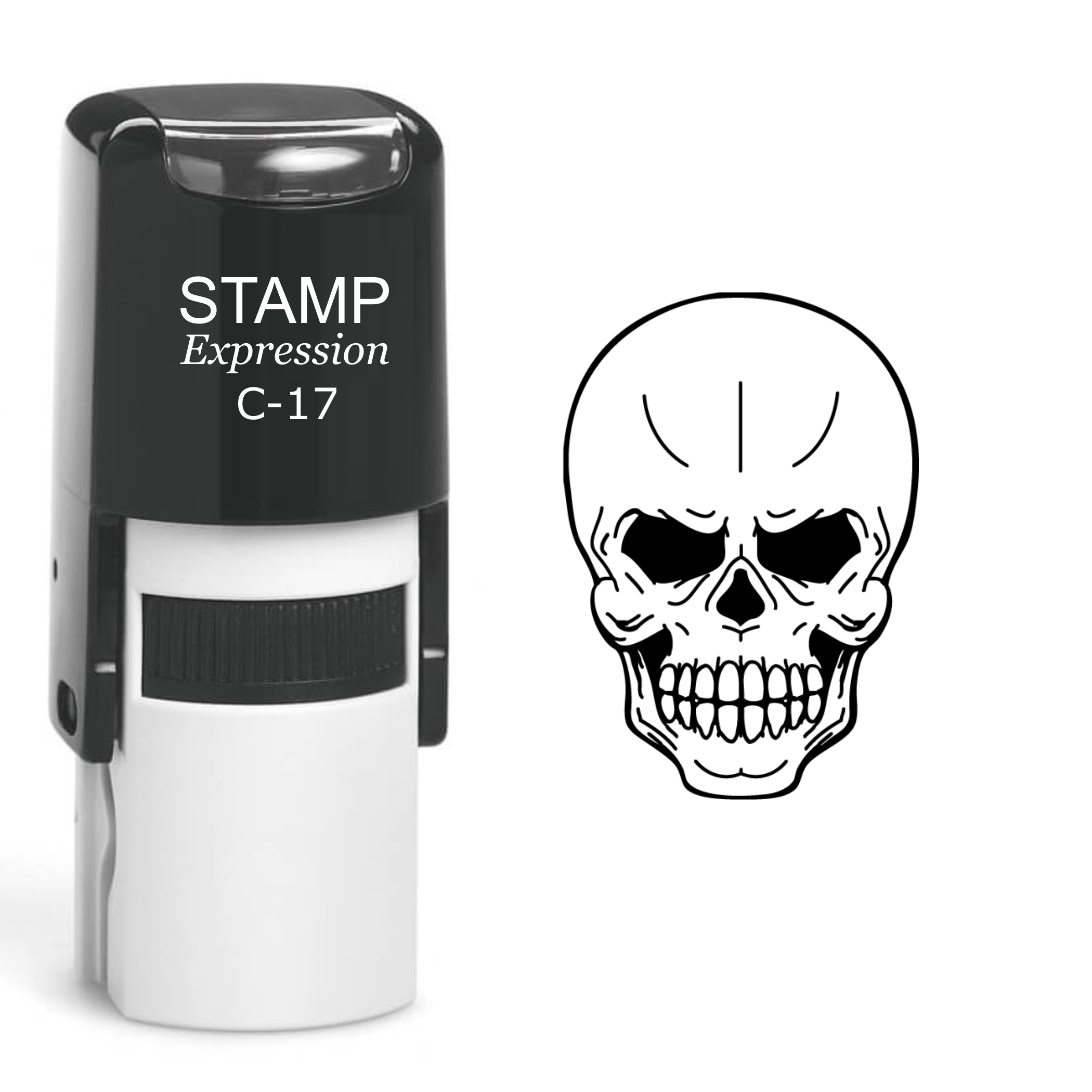 Skull Self Inking Rubber Stamp (SH-60546)
