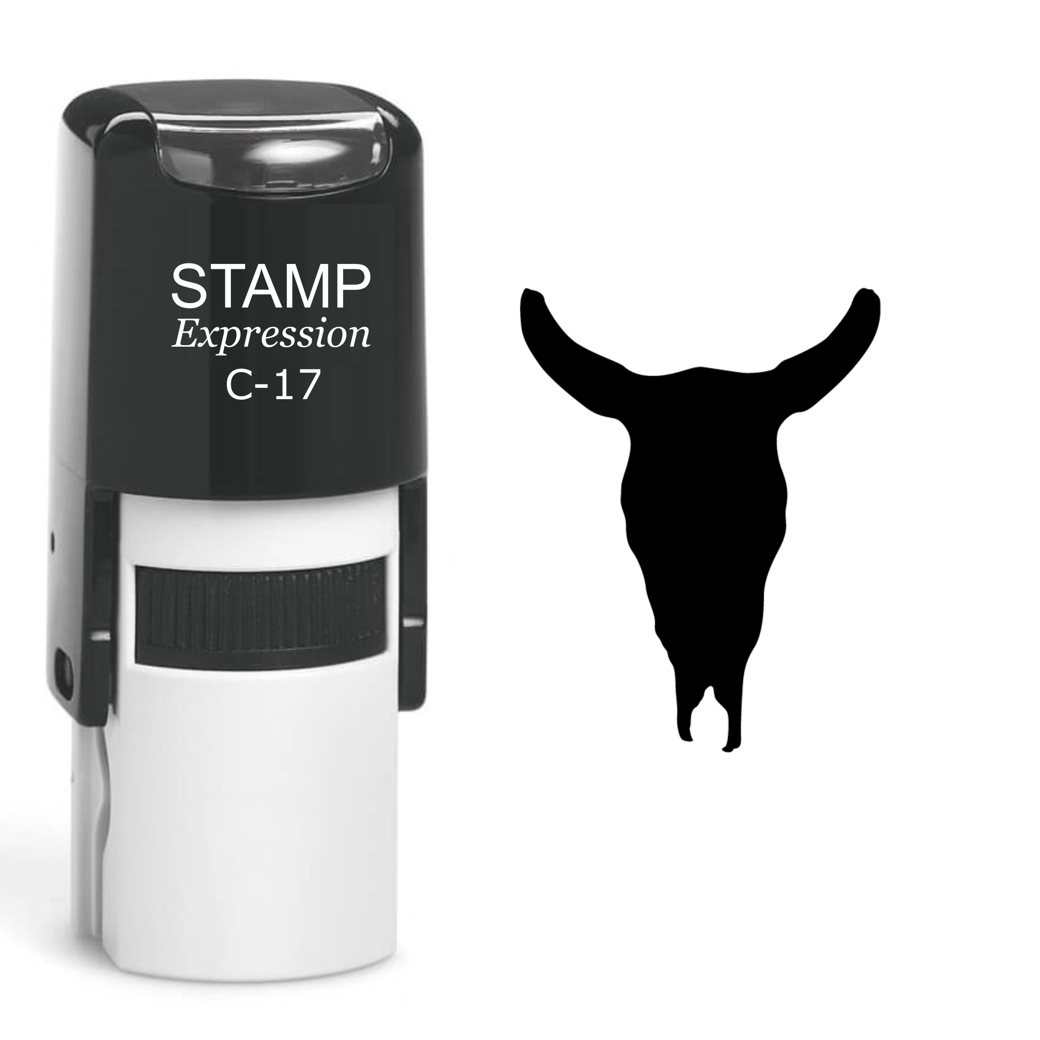 Cow Skull Self Inking Rubber Stamp (SH-60549)