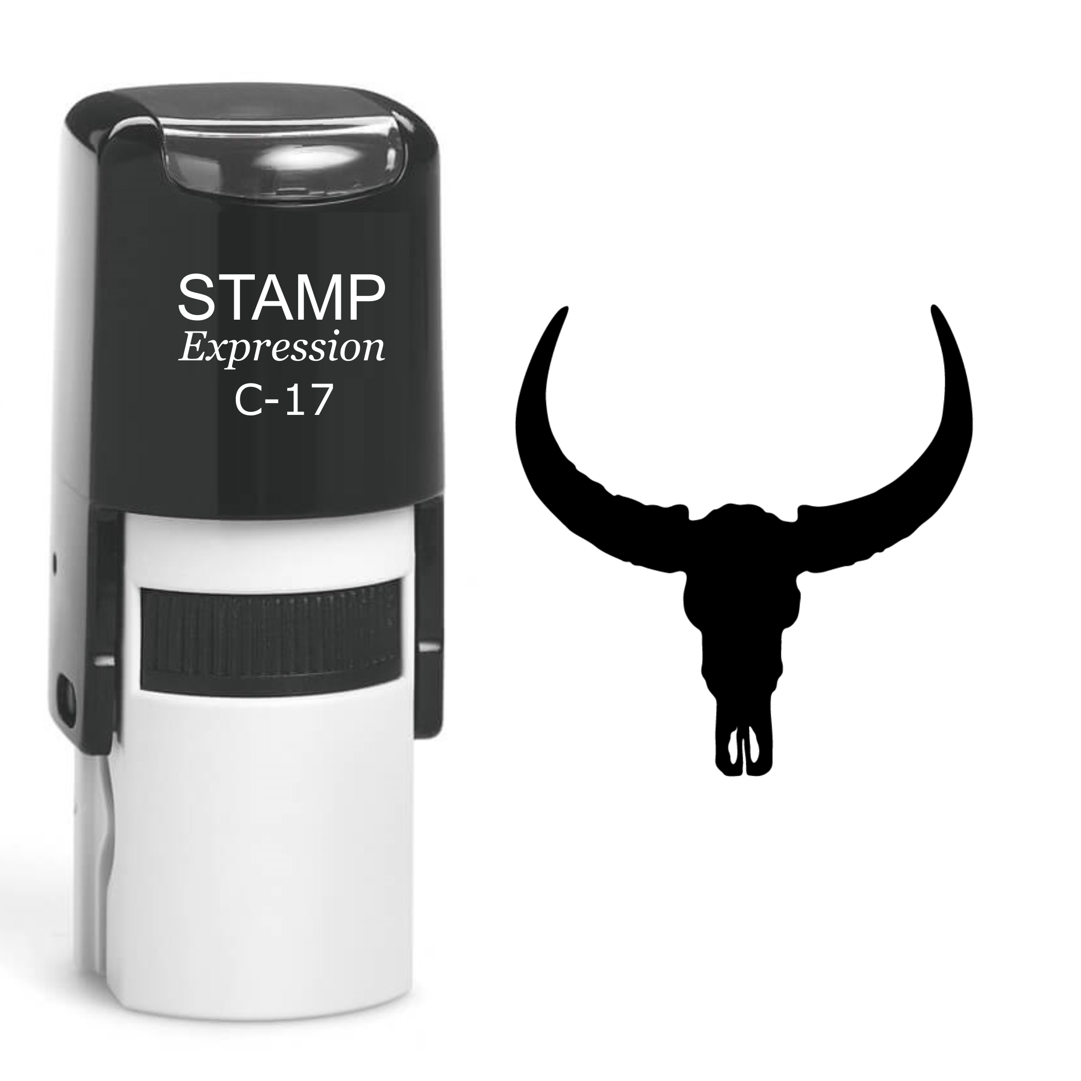 Cow Skull Self Inking Rubber Stamp (SH-60551)