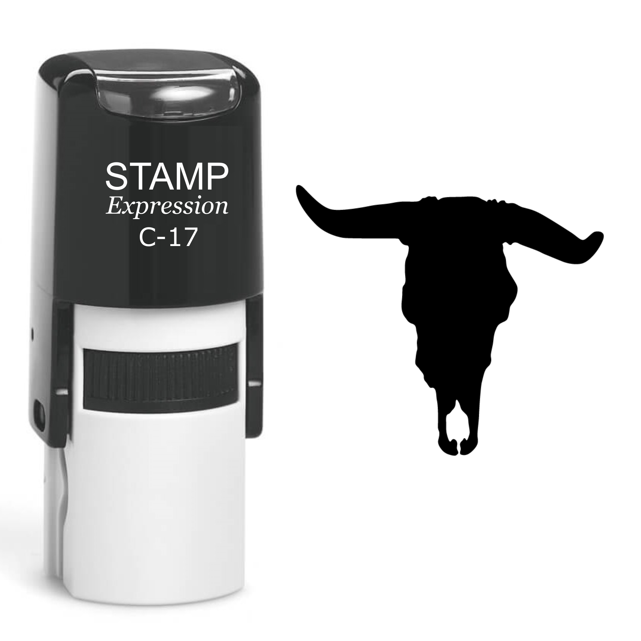 Cow Skull Self Inking Rubber Stamp (SH-60552)