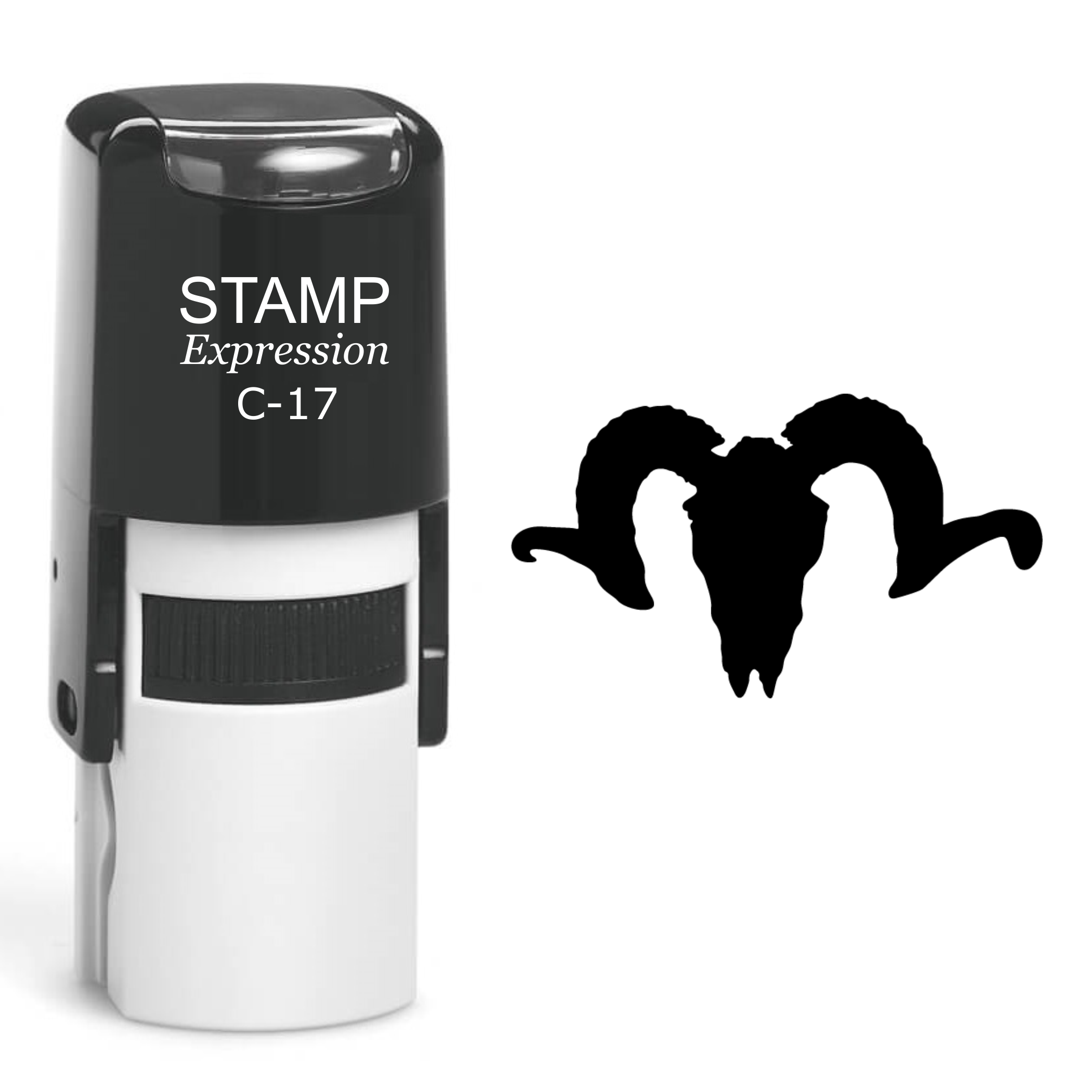 Ram Skull Self Inking Rubber Stamp (SH-60553)