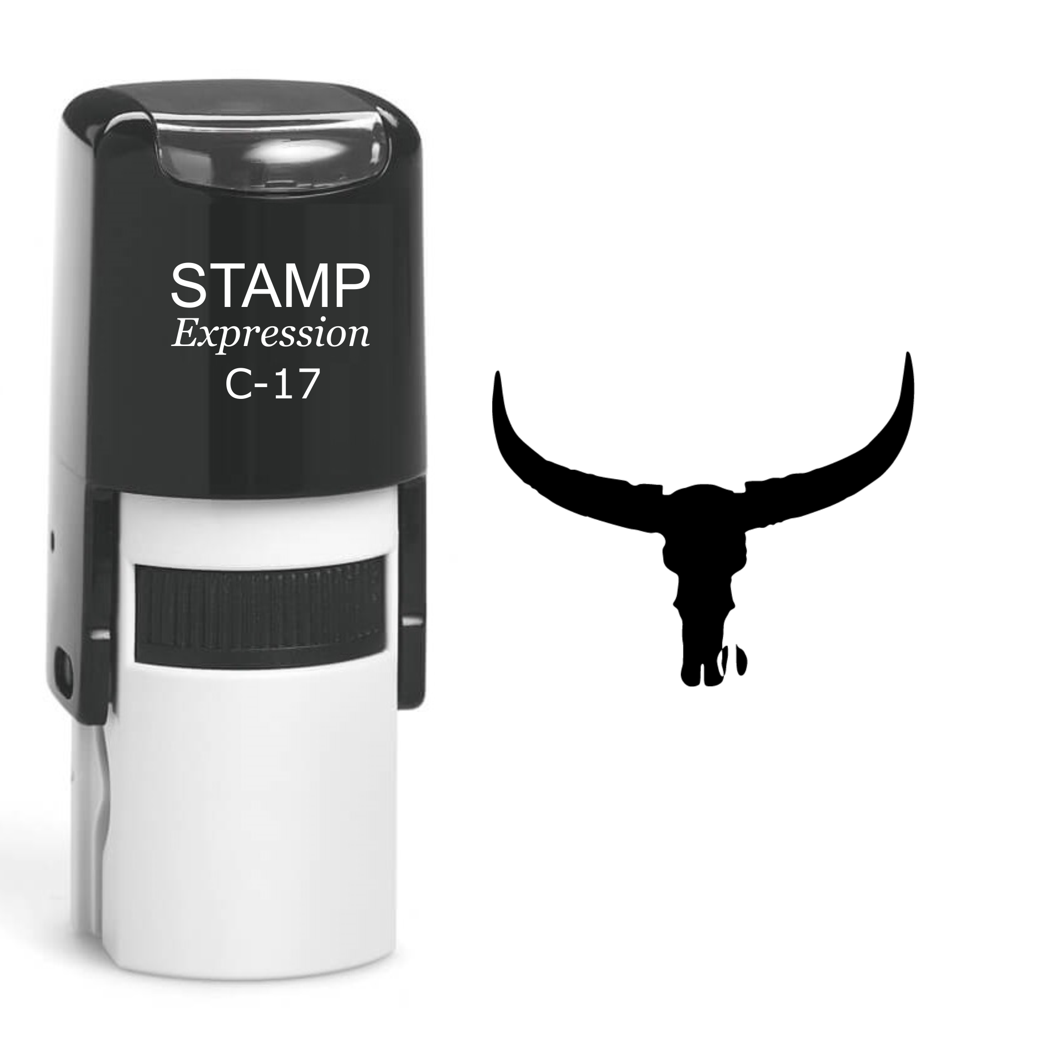Cow Skull Self Inking Rubber Stamp (SH-60554)