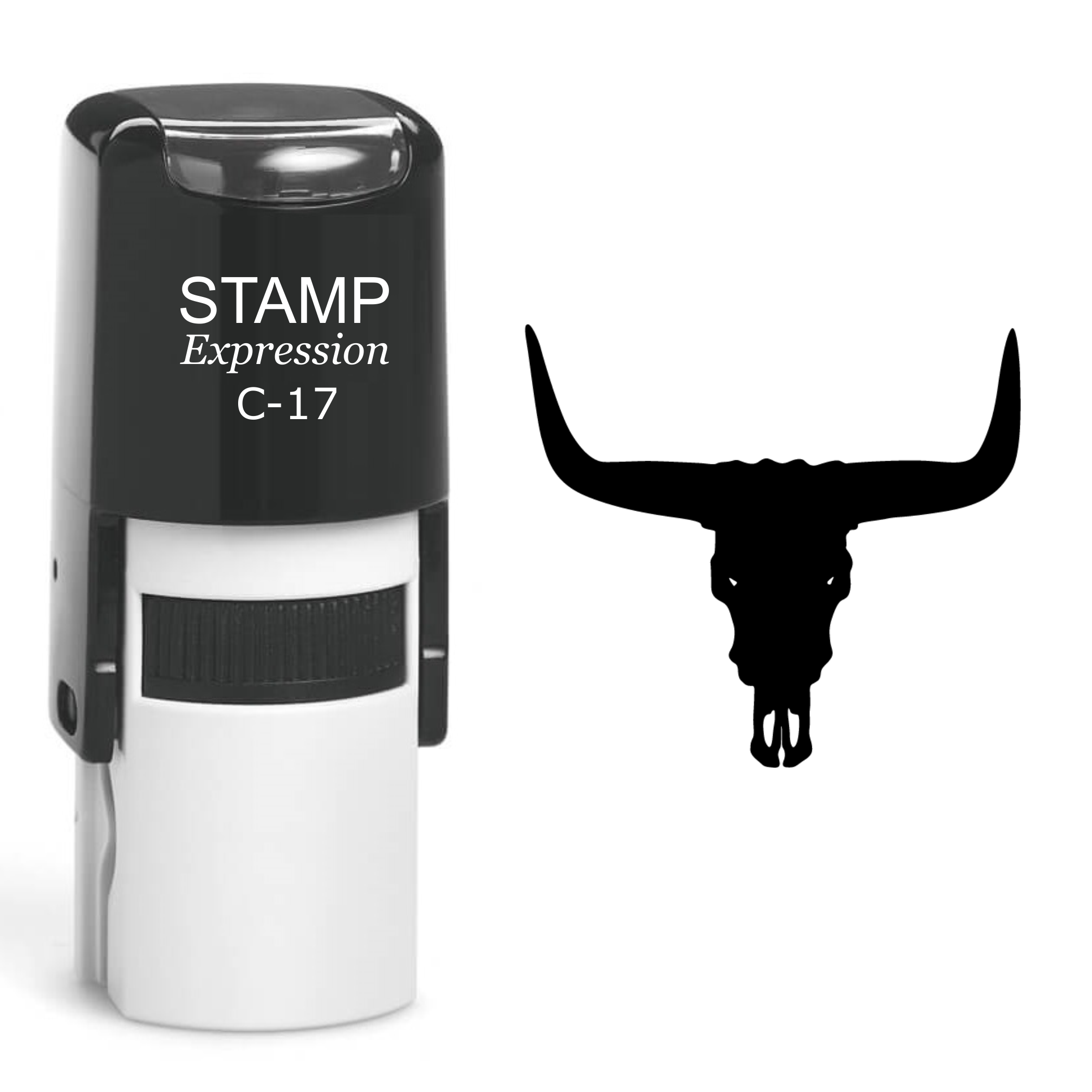 Cow Skull Self Inking Rubber Stamp (SH-60555)