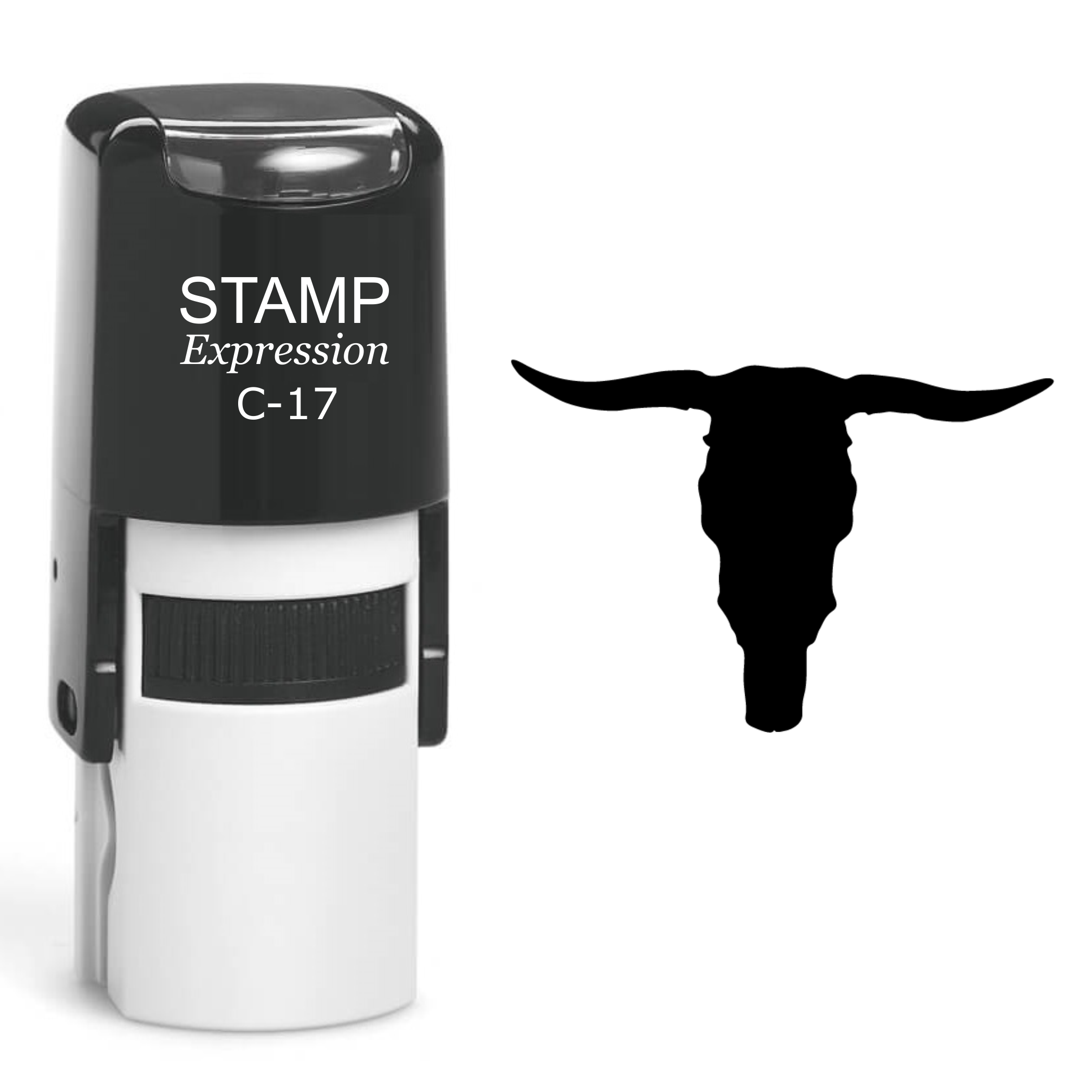 Cow Skull Self Inking Rubber Stamp (SH-60556)