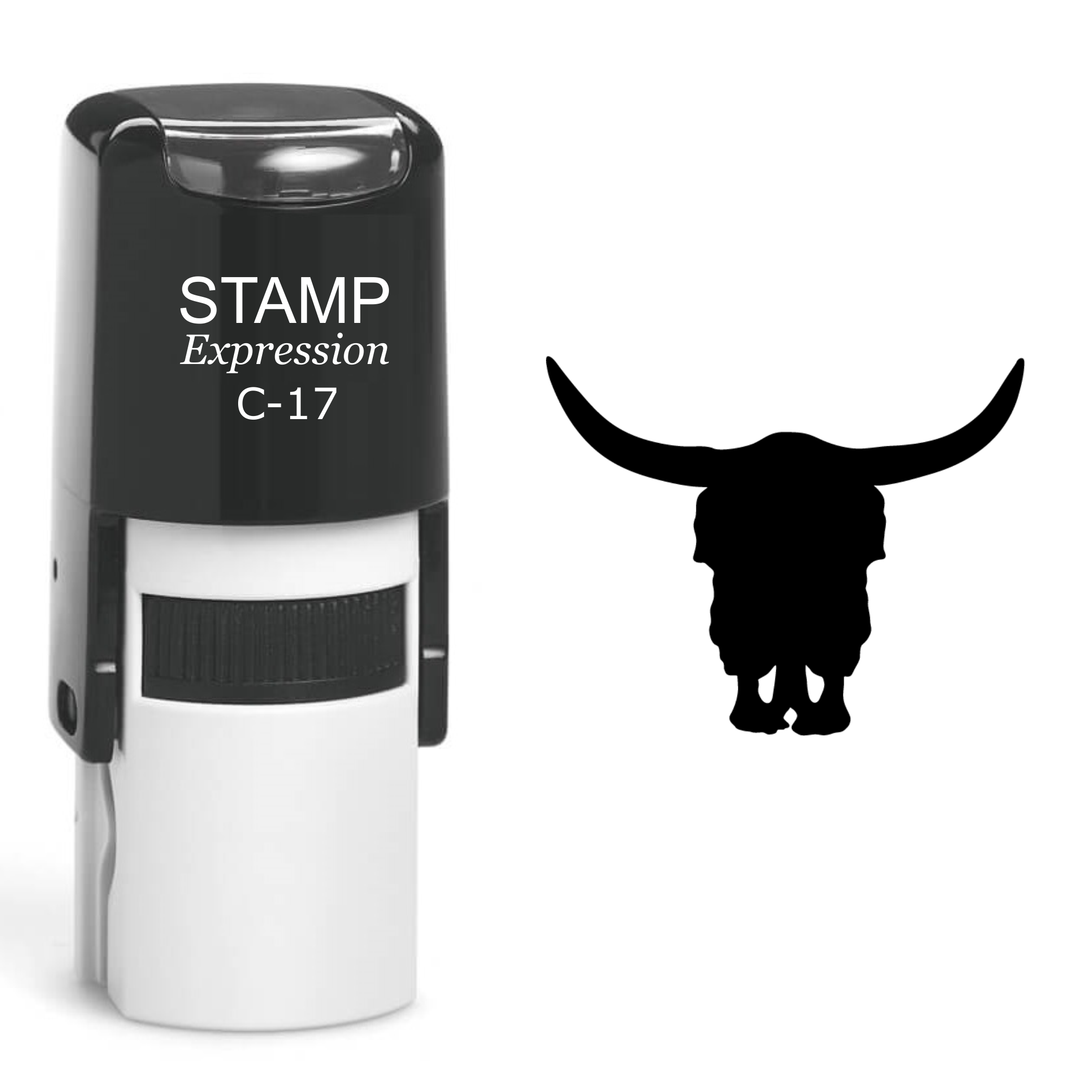 Cow Skull Self Inking Rubber Stamp (SH-60557)