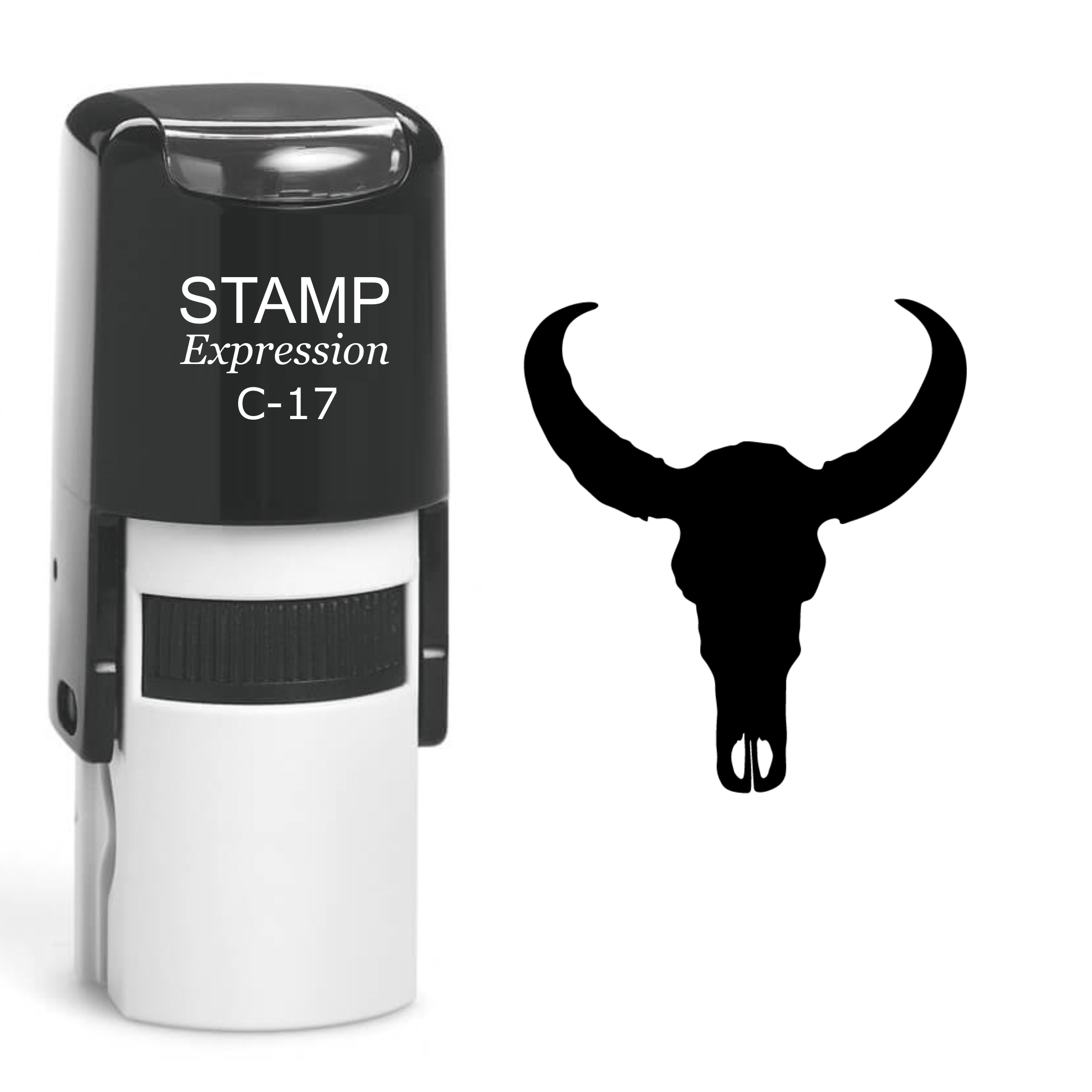 Cow Skull Self Inking Rubber Stamp (SH-60558)