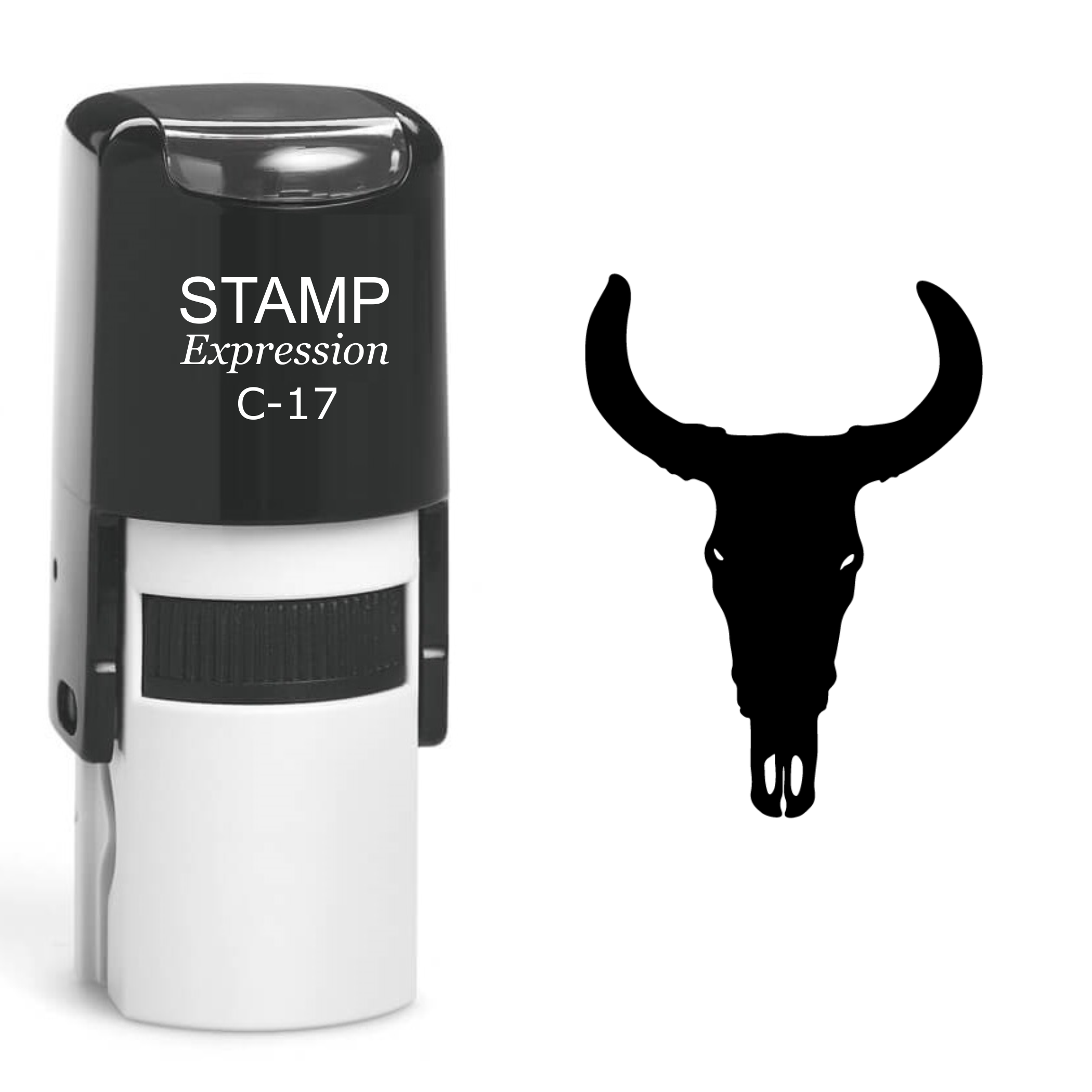 Cow Skull Self Inking Rubber Stamp (SH-60560)