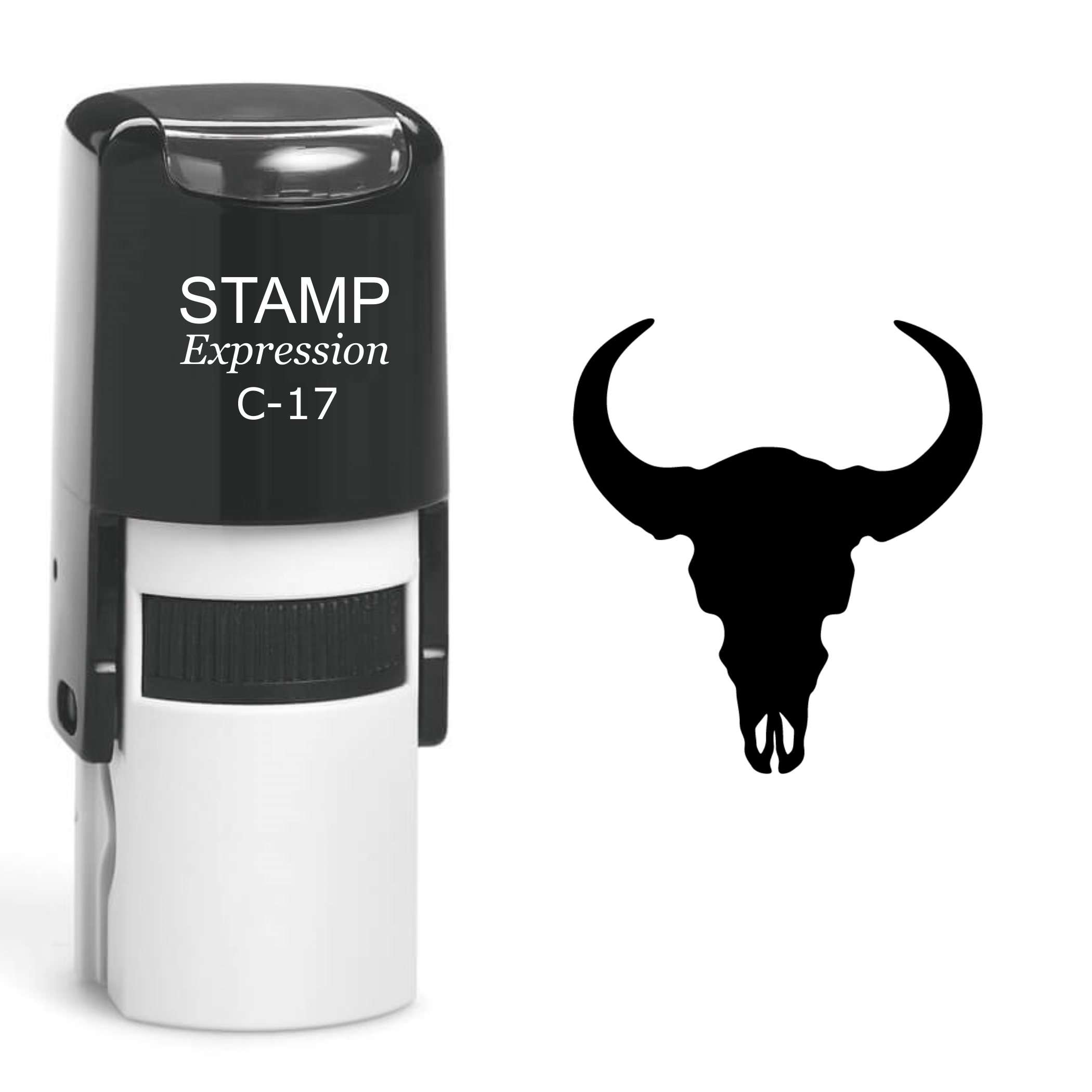 Cow Skull Self Inking Rubber Stamp (SH-60561)