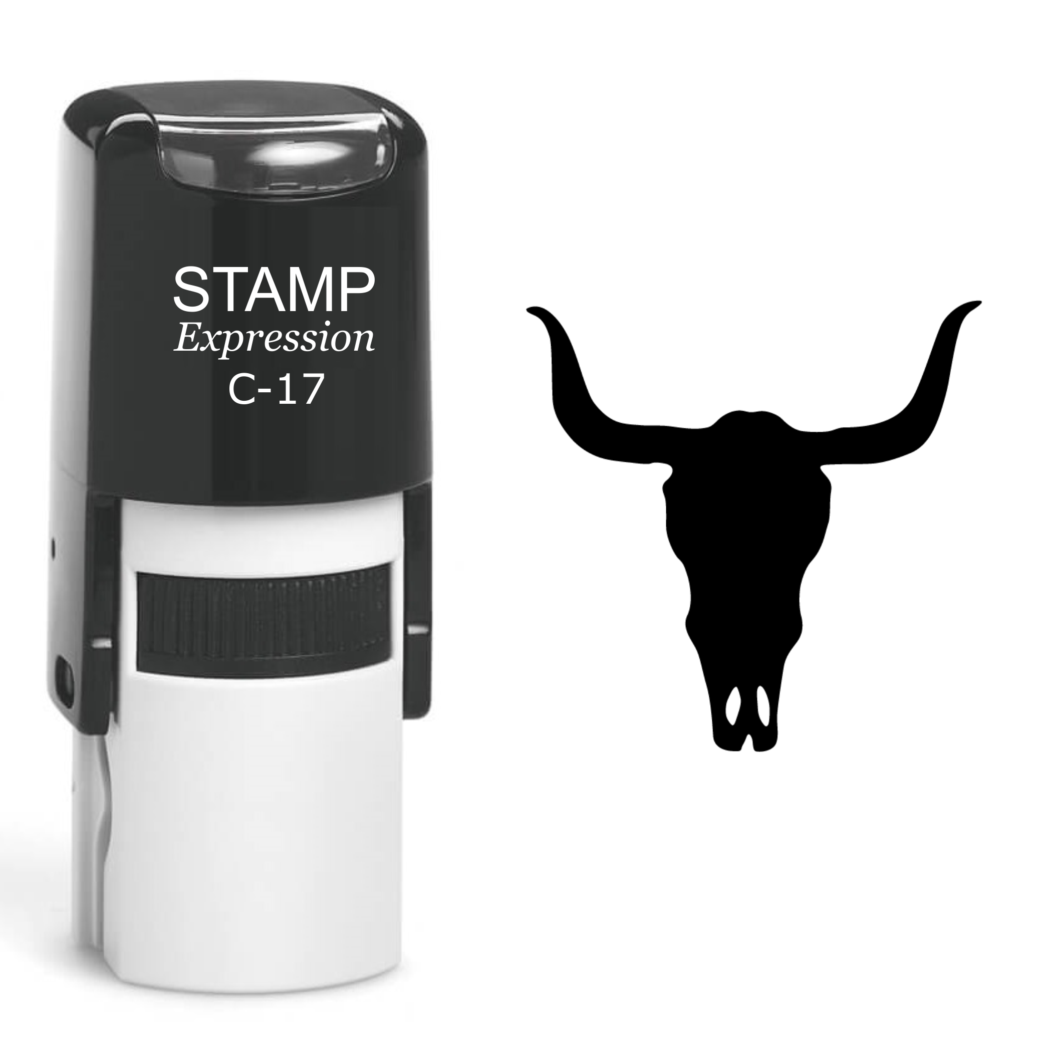Cow Skull Self Inking Rubber Stamp (SH-60562)