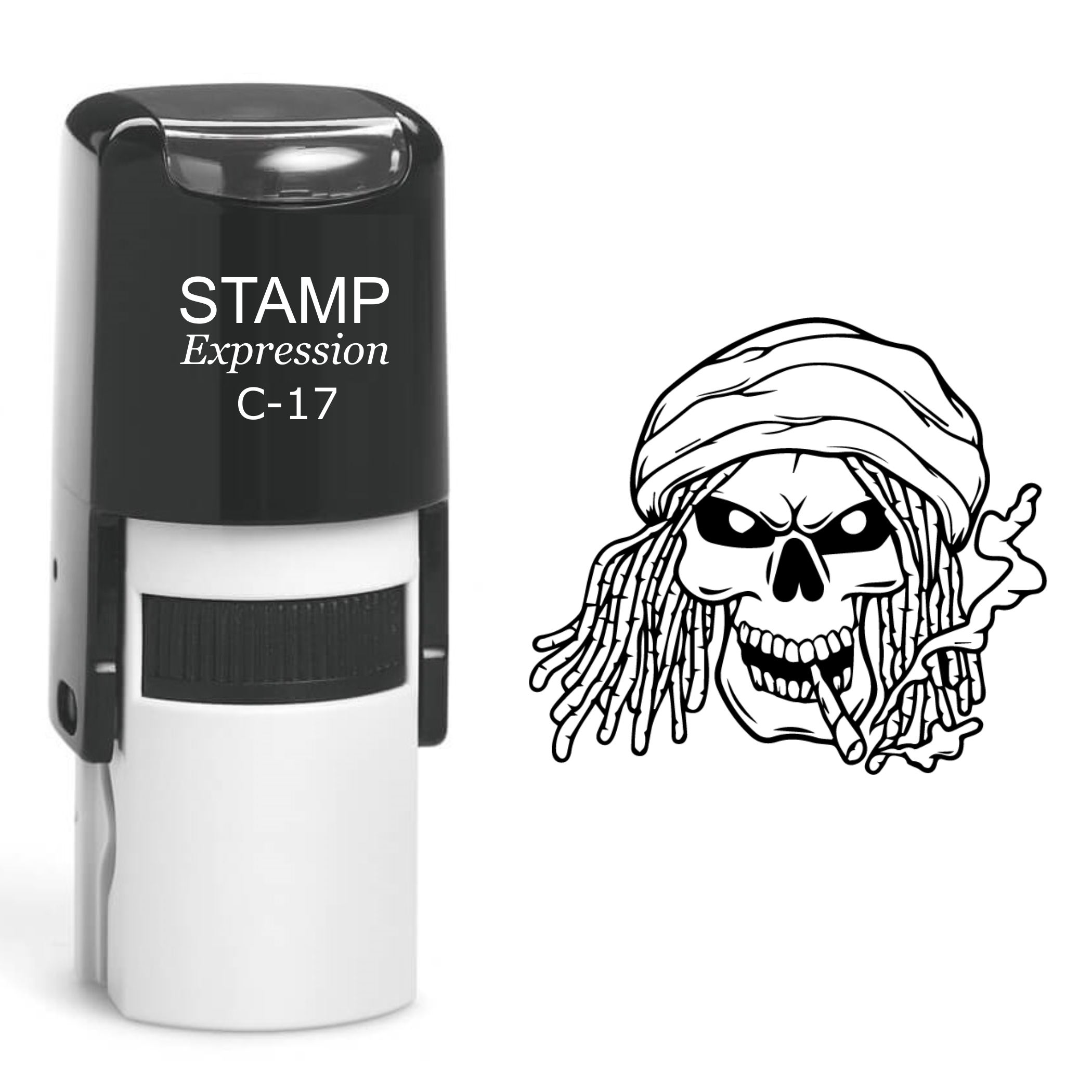 Pirate Skull Self Inking Rubber Stamp (SH-60574)