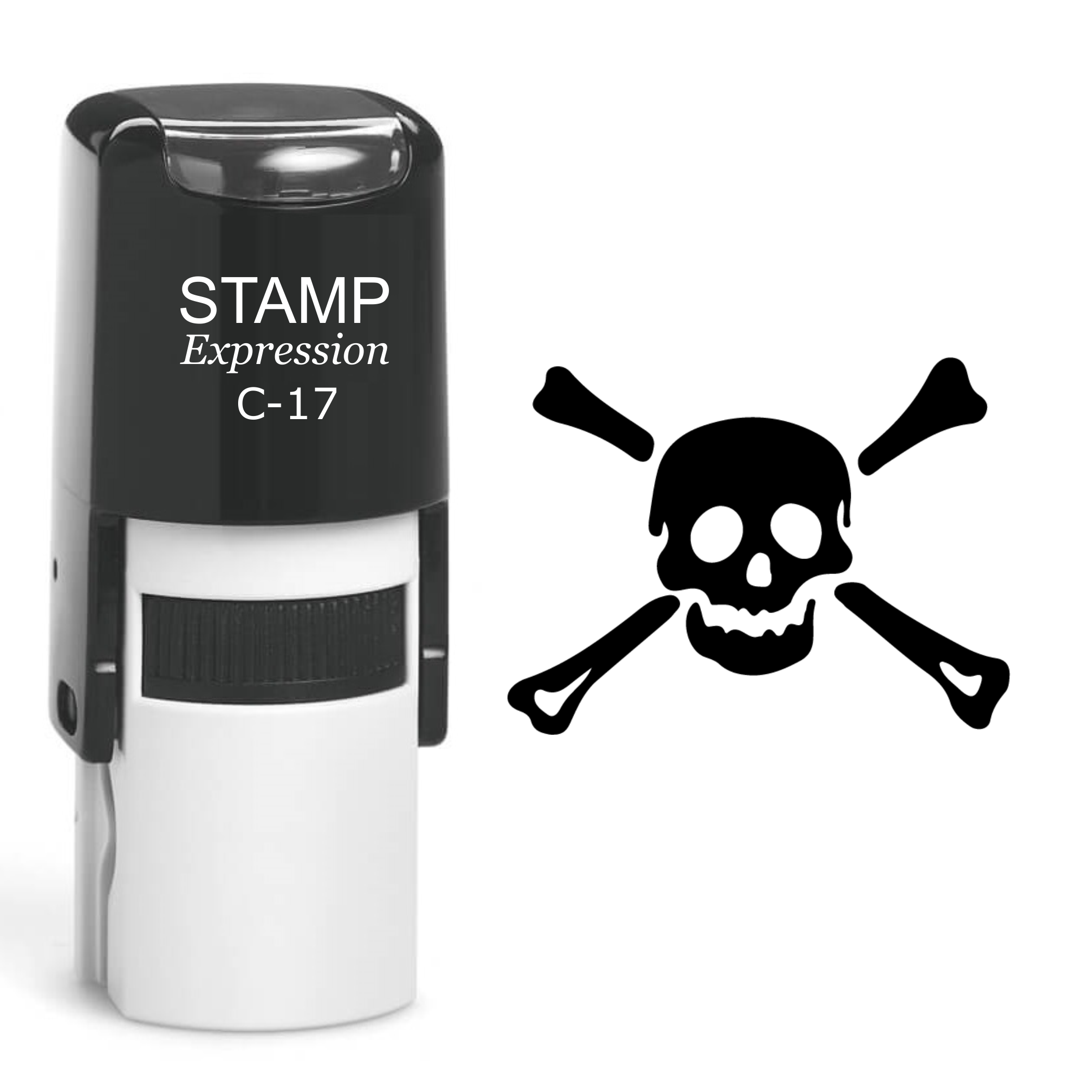 Skull And Bones Self Inking Rubber Stamp (SH-60583)