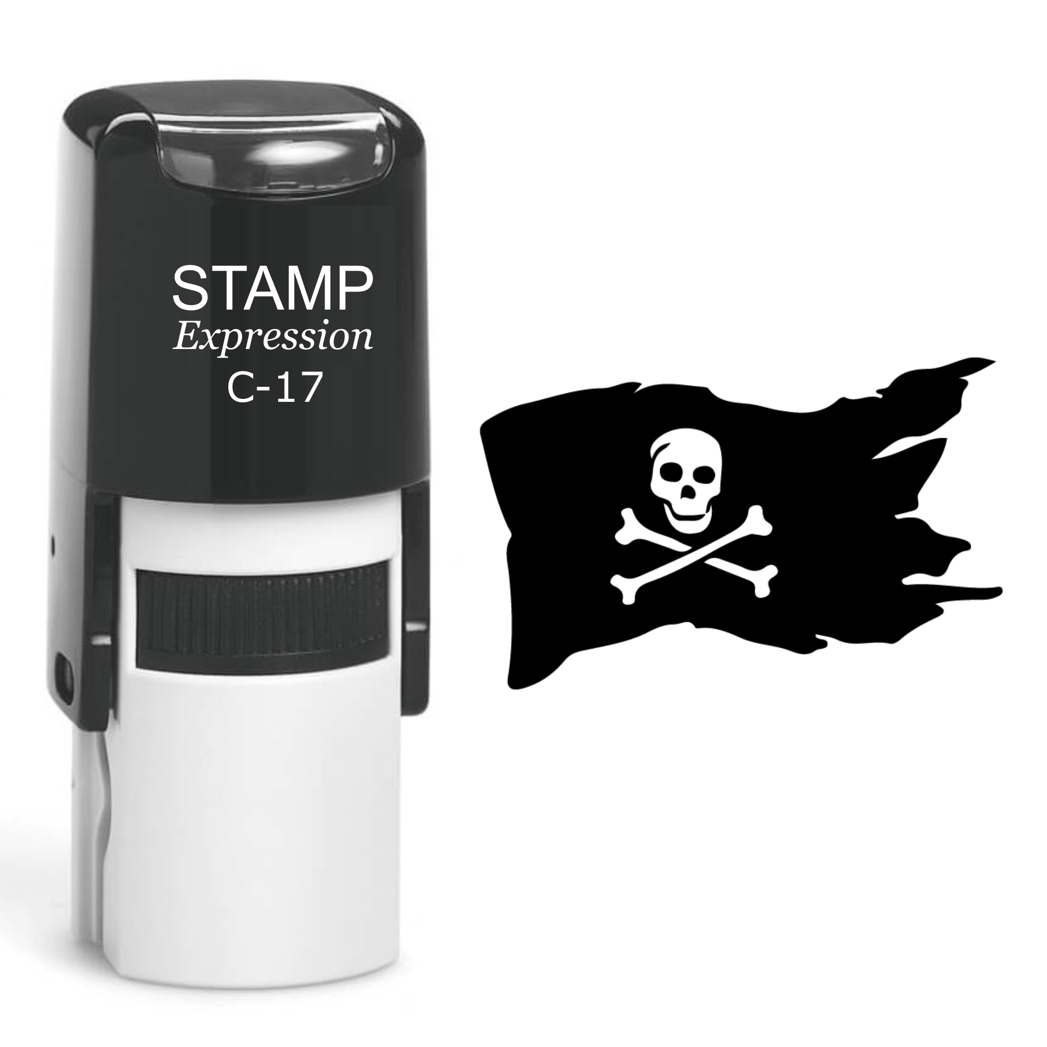 Pirate Flag Self Inking Rubber Stamp (SH-60587)
