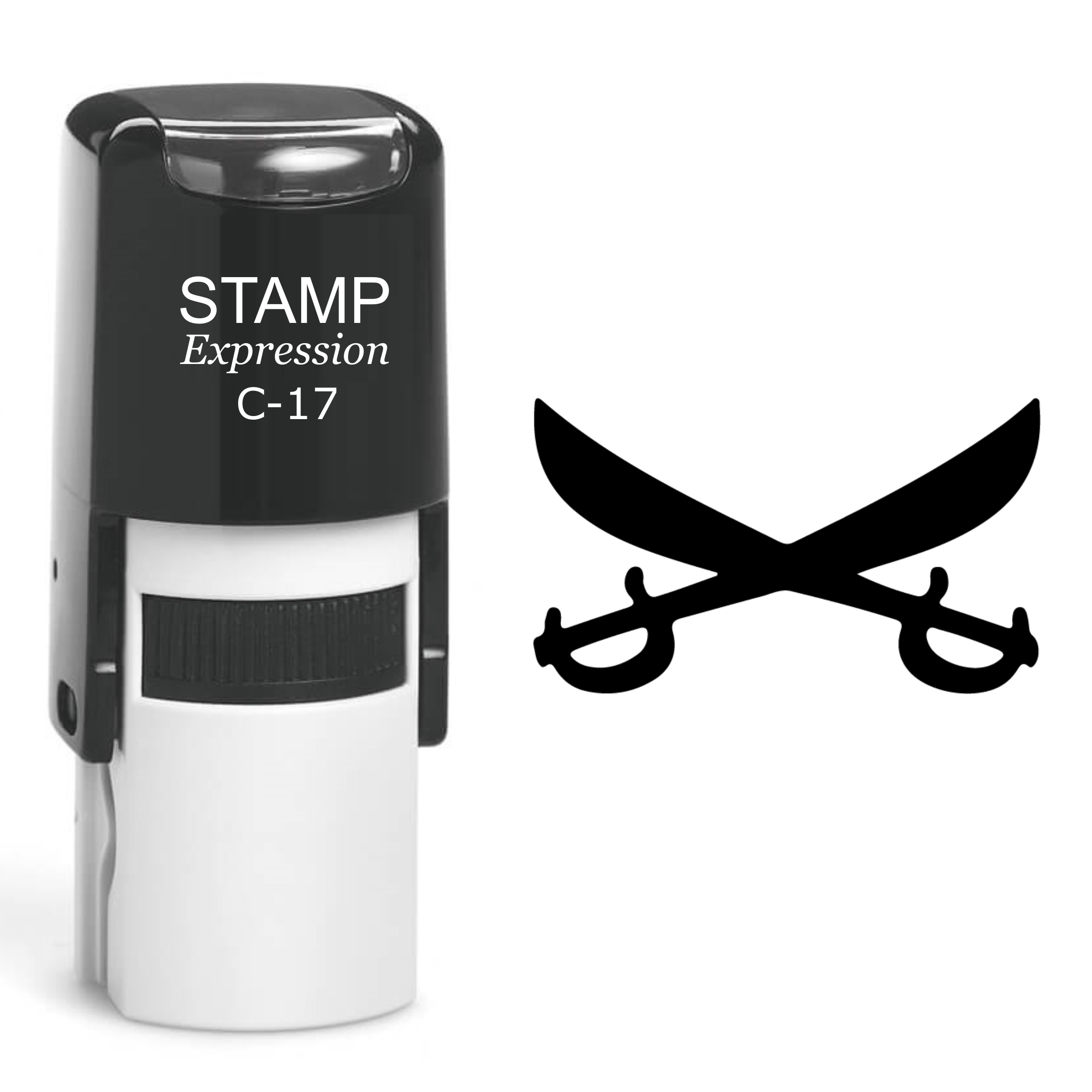 Pirate Crossed Swards Self Inking Rubber Stamp (SH-60589)