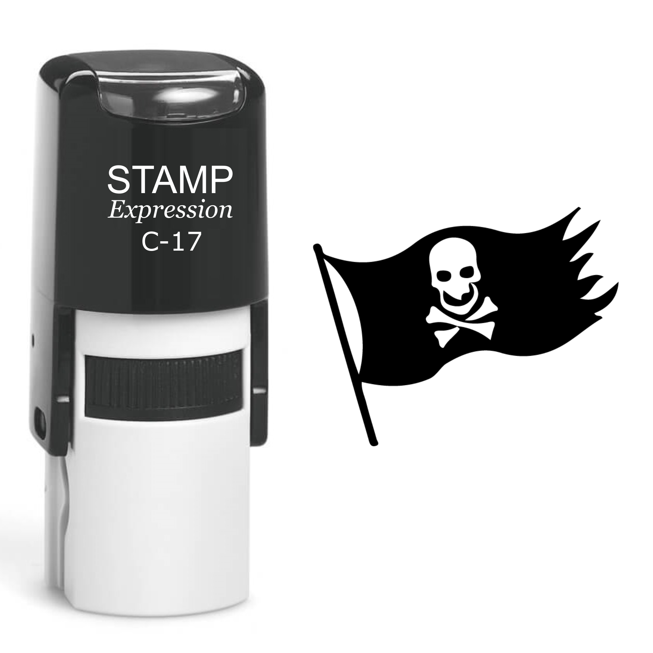 Pirate Flag Self Inking Rubber Stamp (SH-60591)