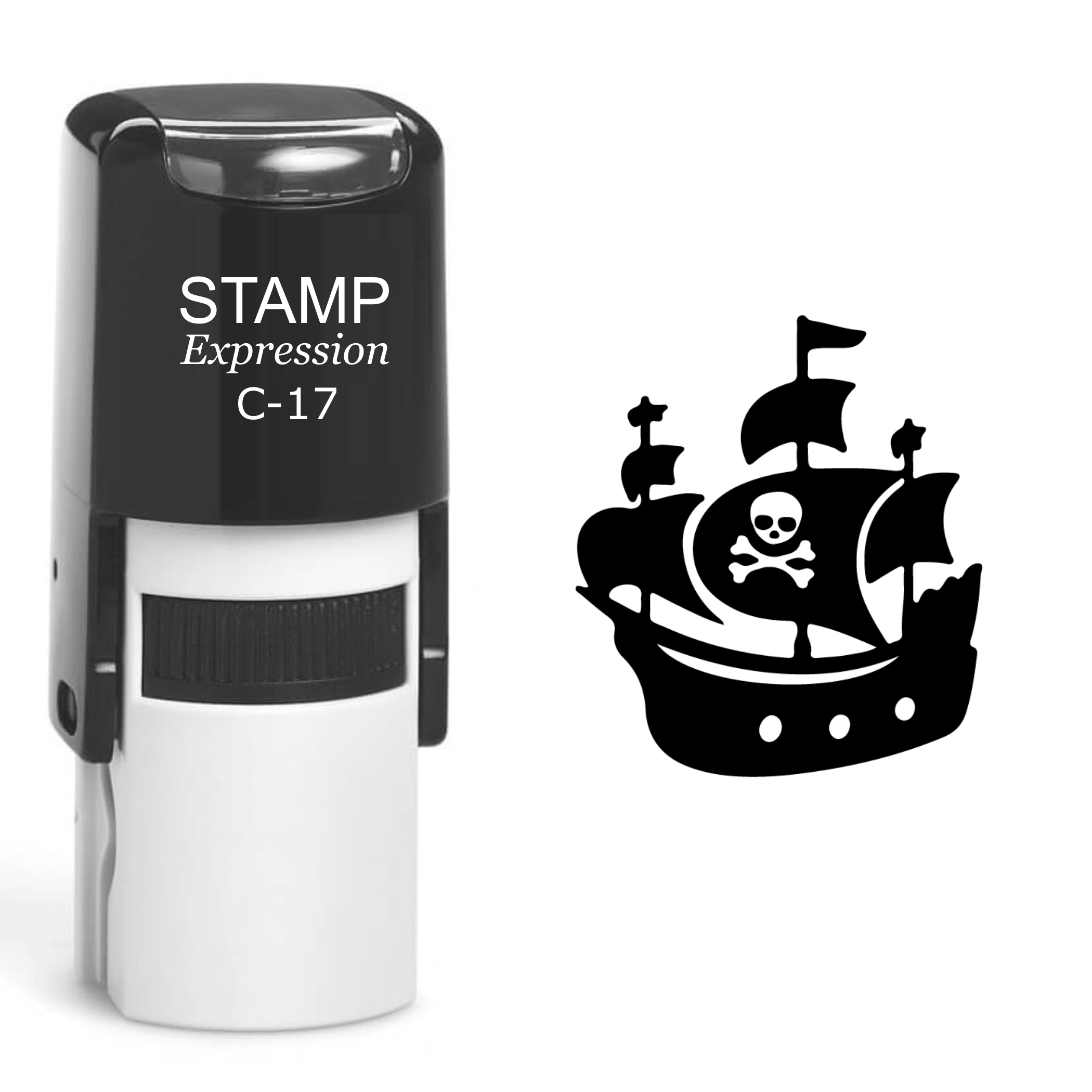 Pirate Ship Self Inking Rubber Stamp (SH-60592)