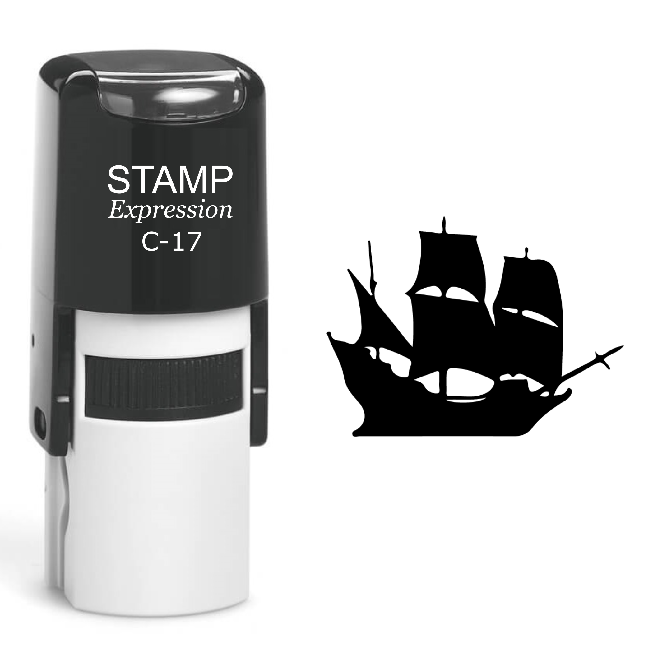 Pirate Ship Self Inking Rubber Stamp (SH-60596)