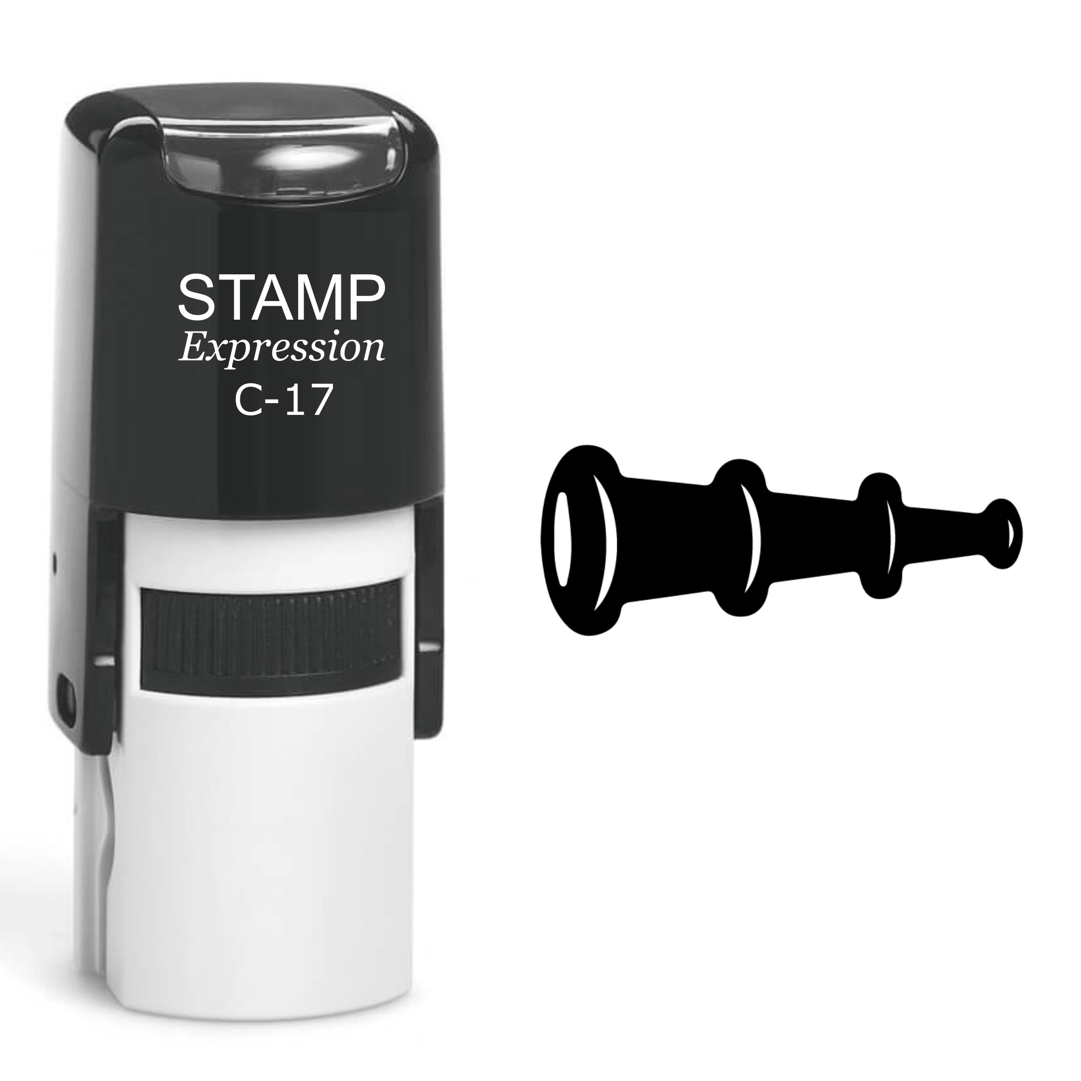 Pirate Looking Glass Self Inking Rubber Stamp (SH-60598)