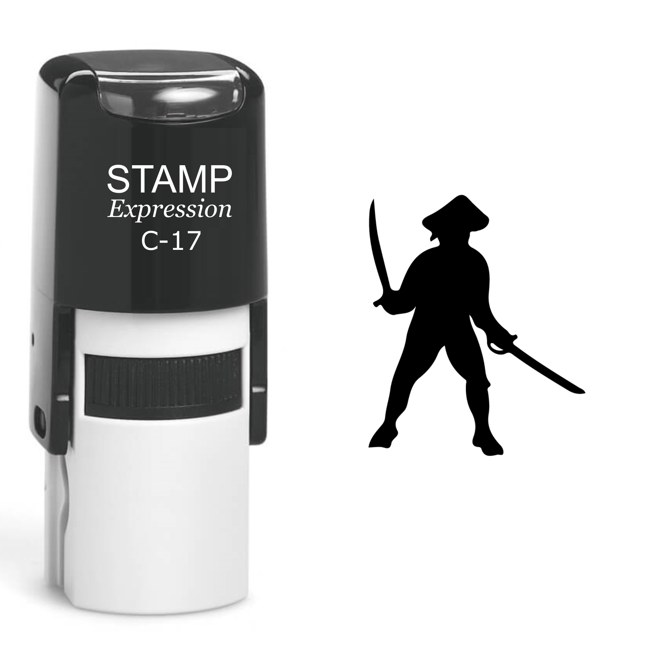 Pirate With Swords Self Inking Rubber Stamp (SH-60600)