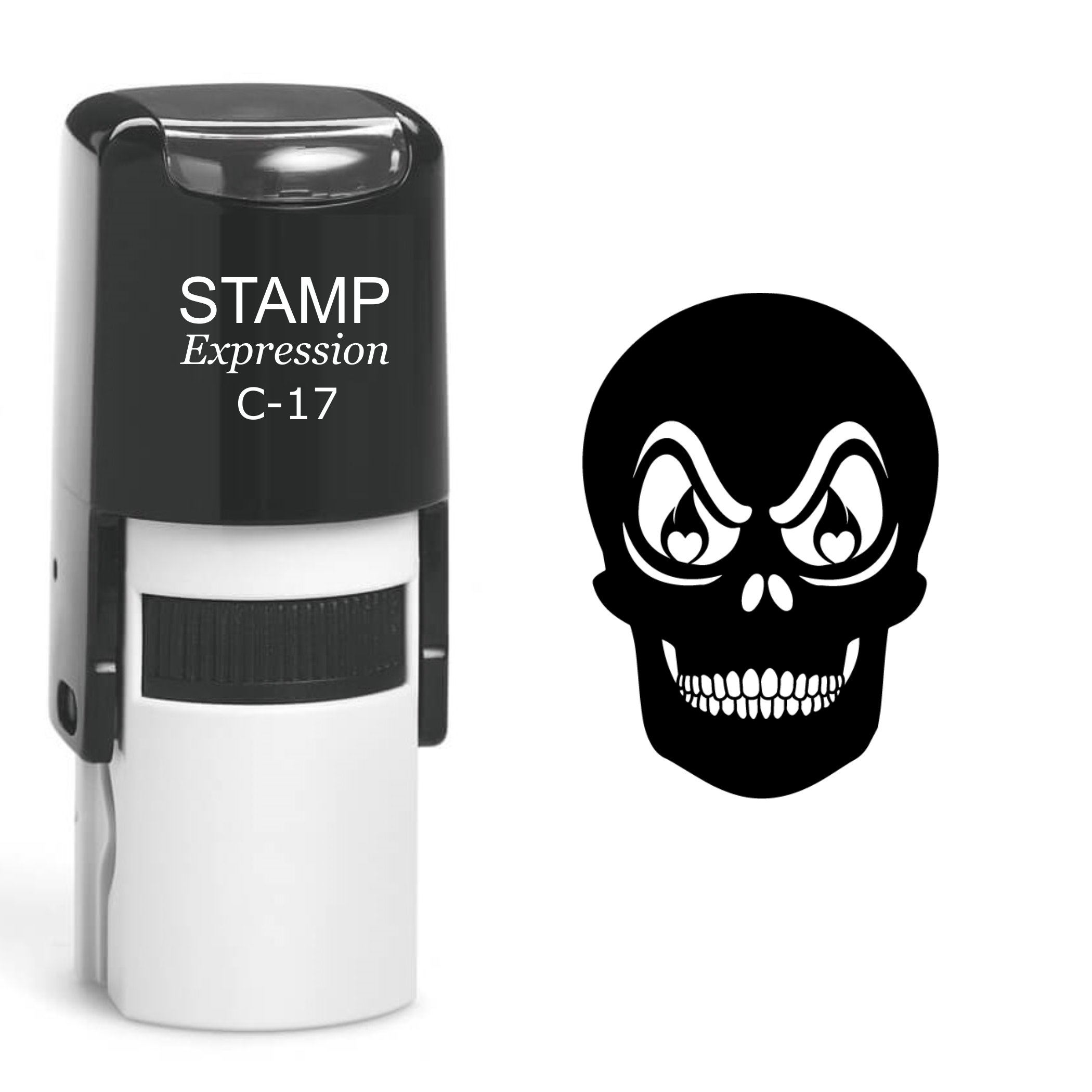 Skull Self Inking Rubber Stamp (SH-60608)