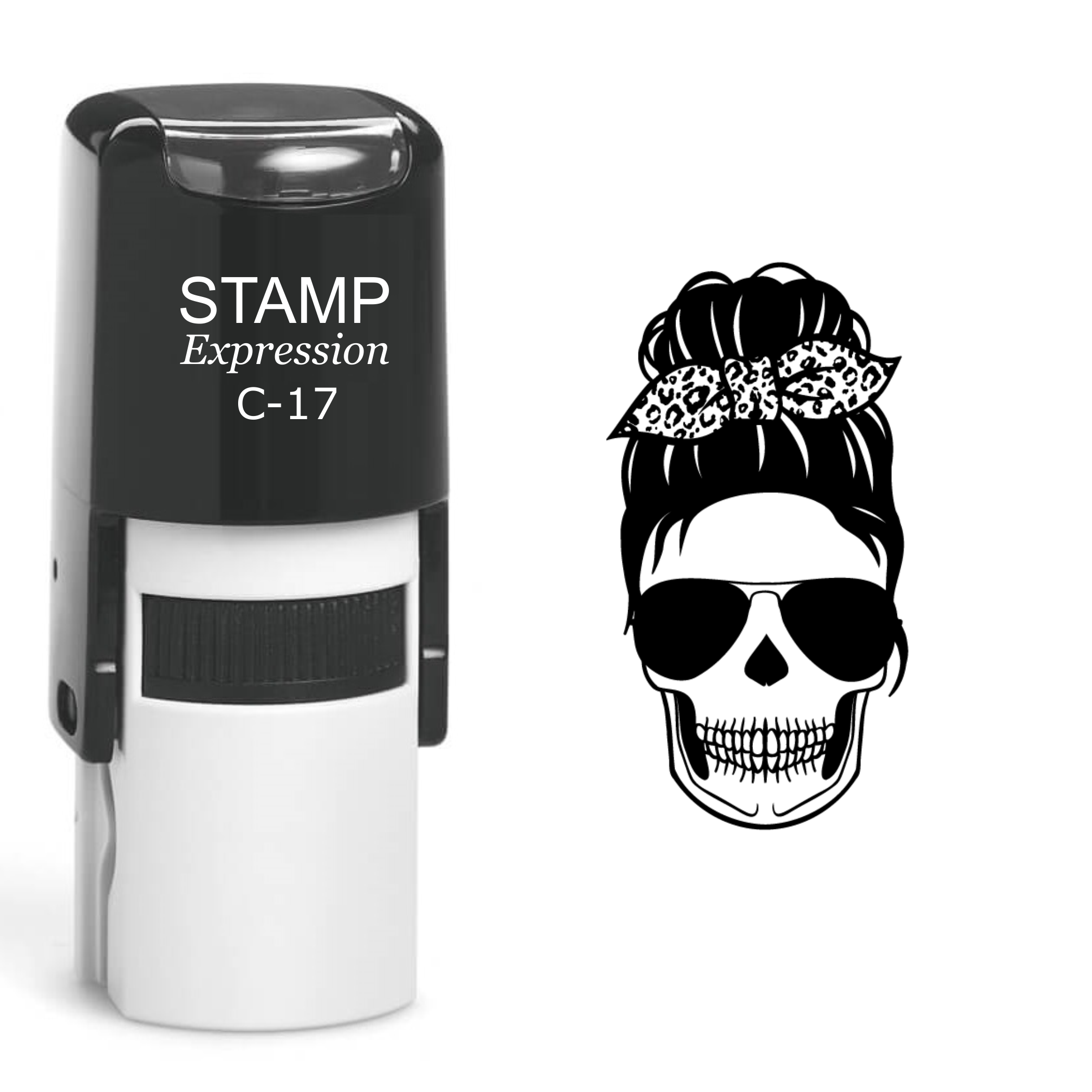 Lady Skull Self Inking Rubber Stamp (SH-60613)