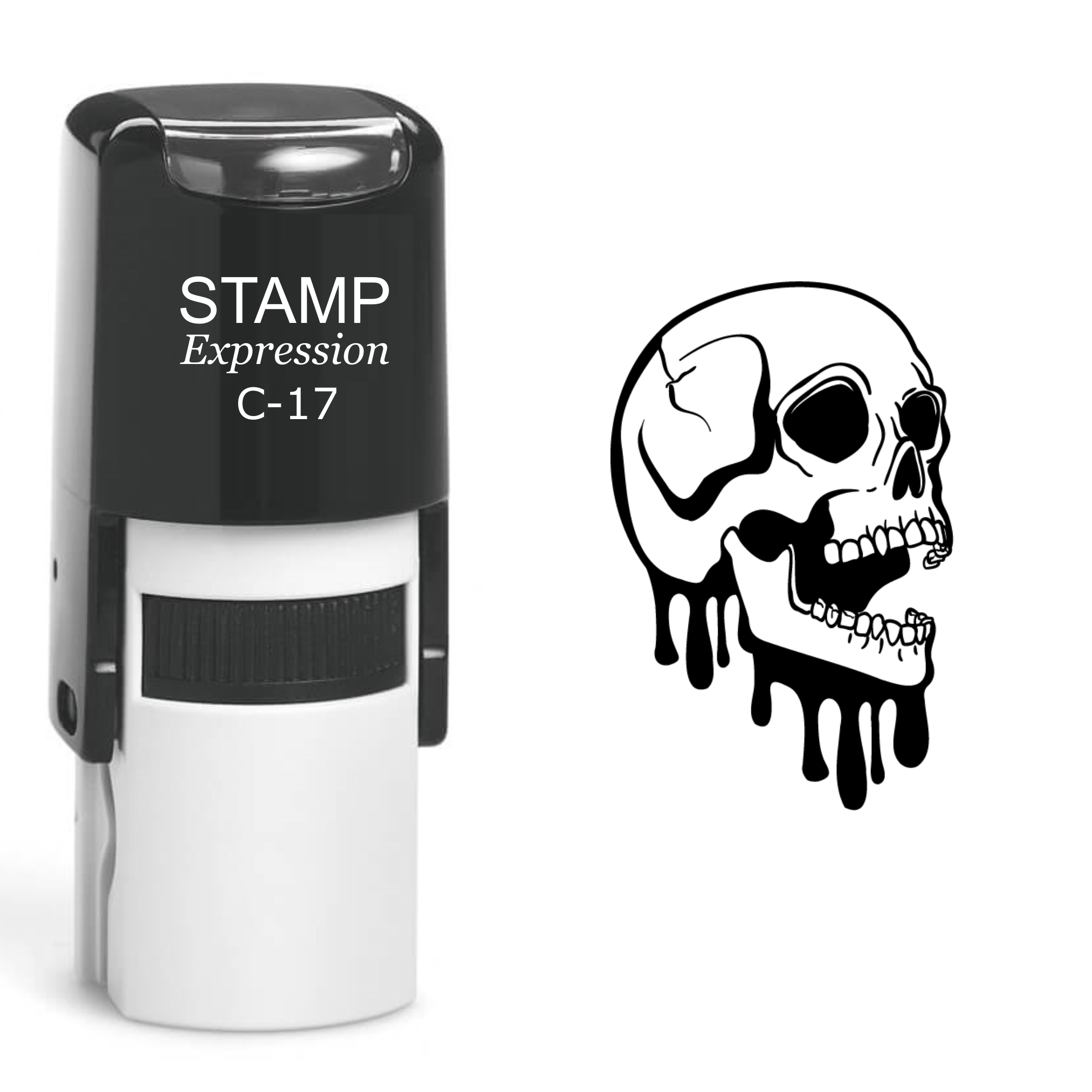 Skull Self Inking Rubber Stamp (SH-60616)