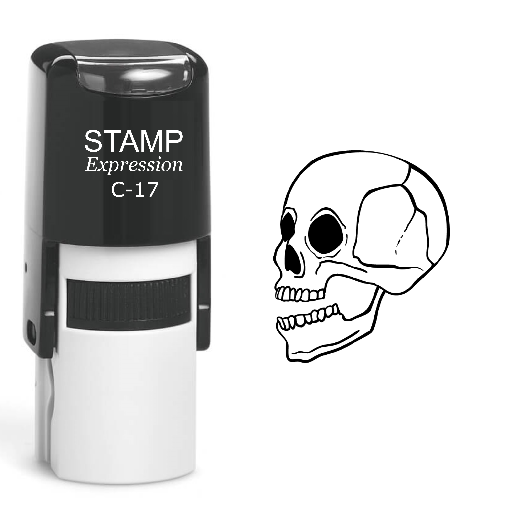 Skull Self Inking Rubber Stamp (SH-60618)