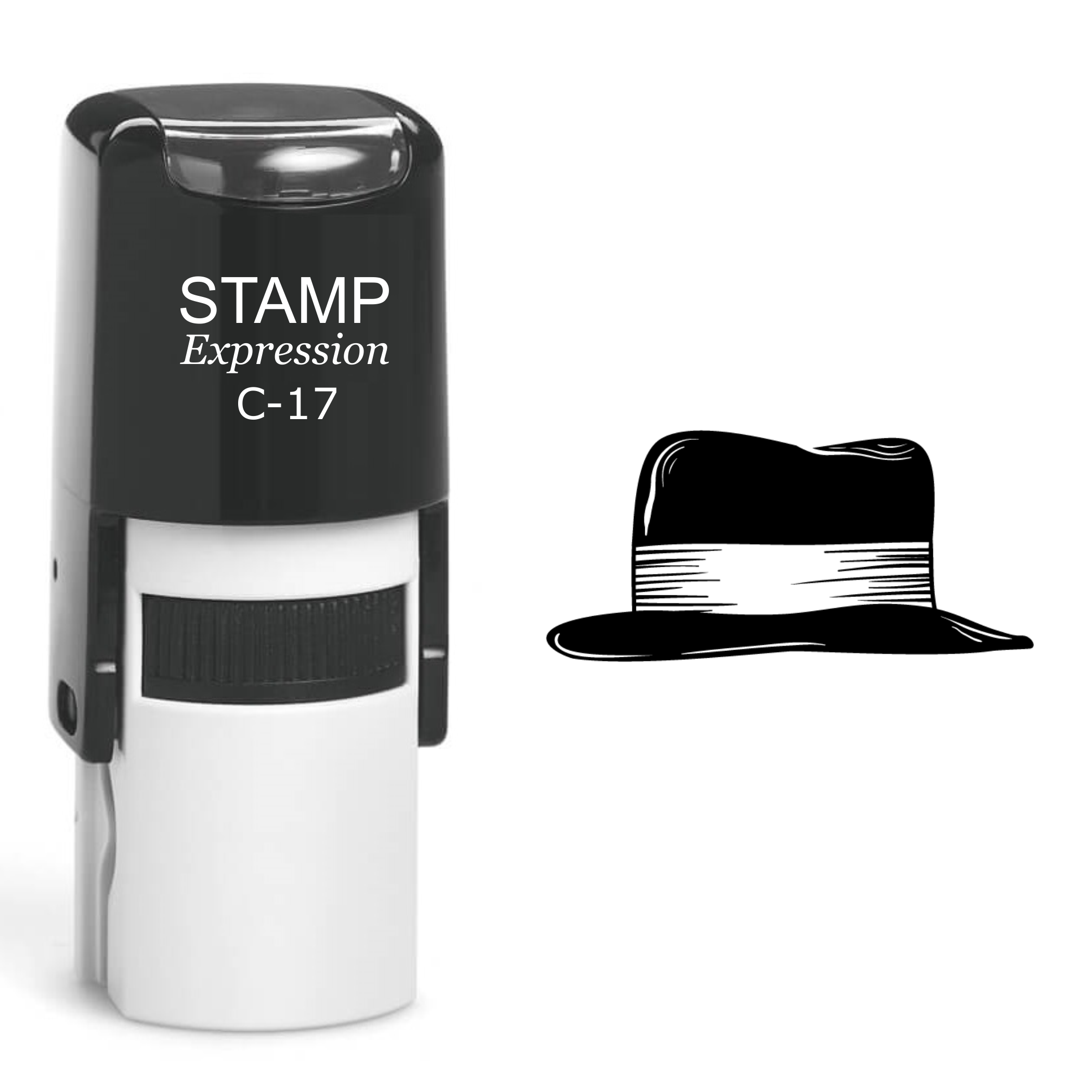 Black Hat Self Inking Rubber Stamp (SH-60622)