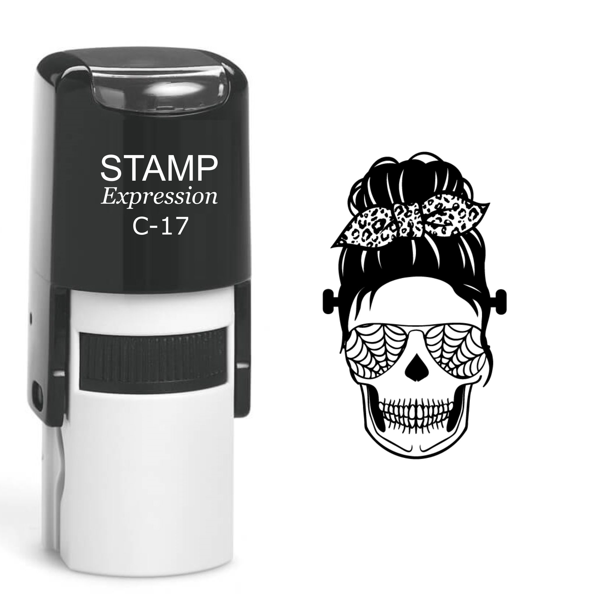 Lady Skull Self Inking Rubber Stamp (SH-60624)