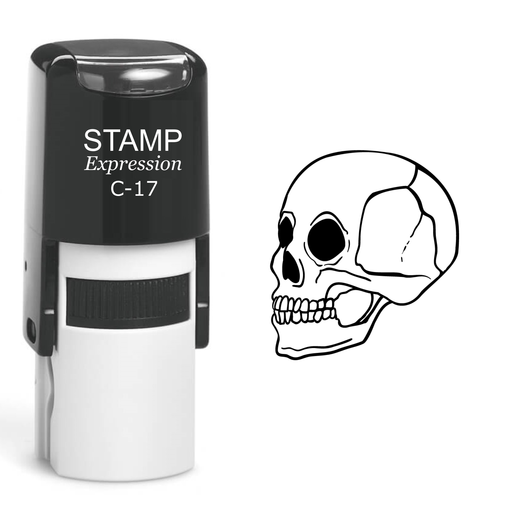 Skull Self Inking Rubber Stamp (SH-60627)