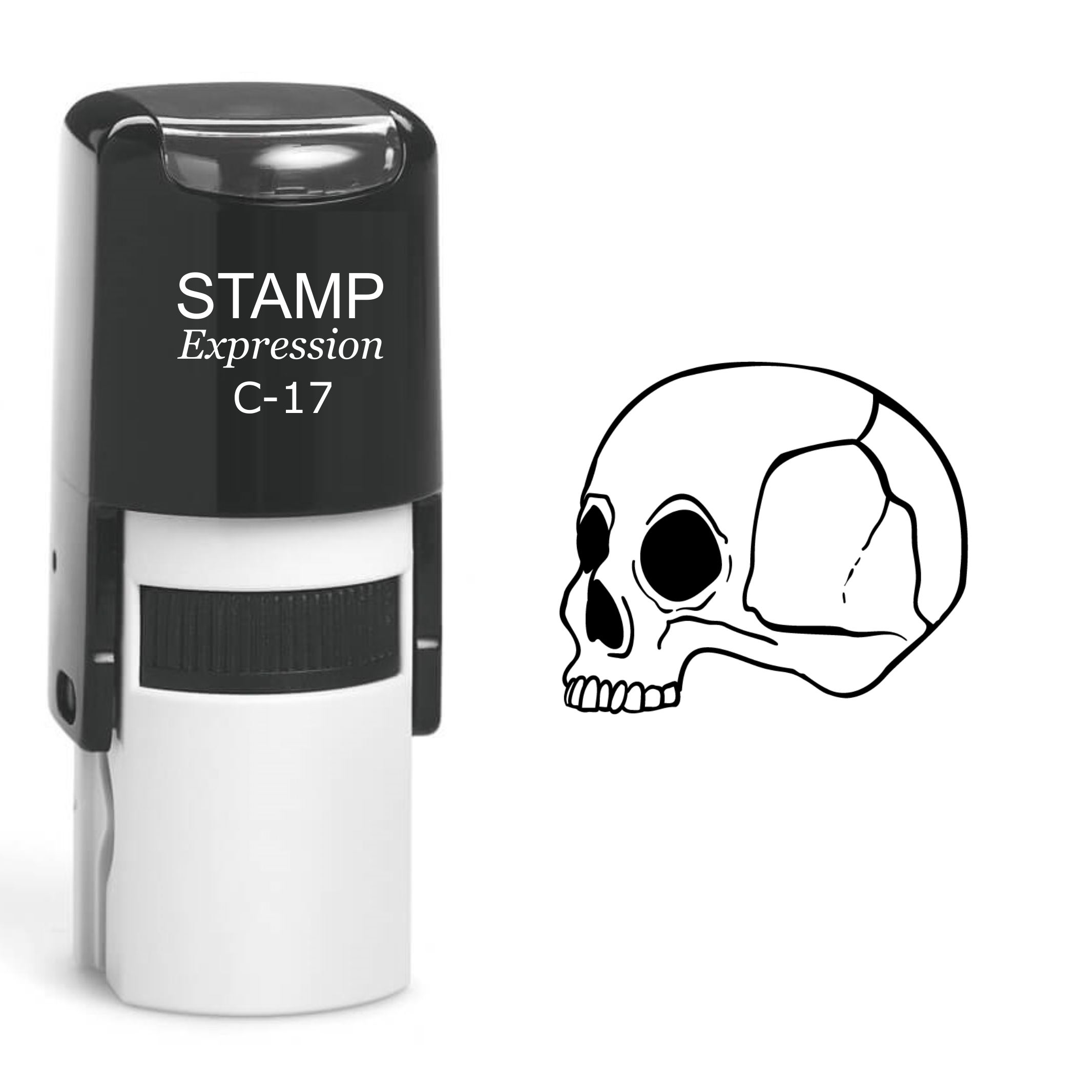 Skull Self Inking Rubber Stamp (SH-60628)