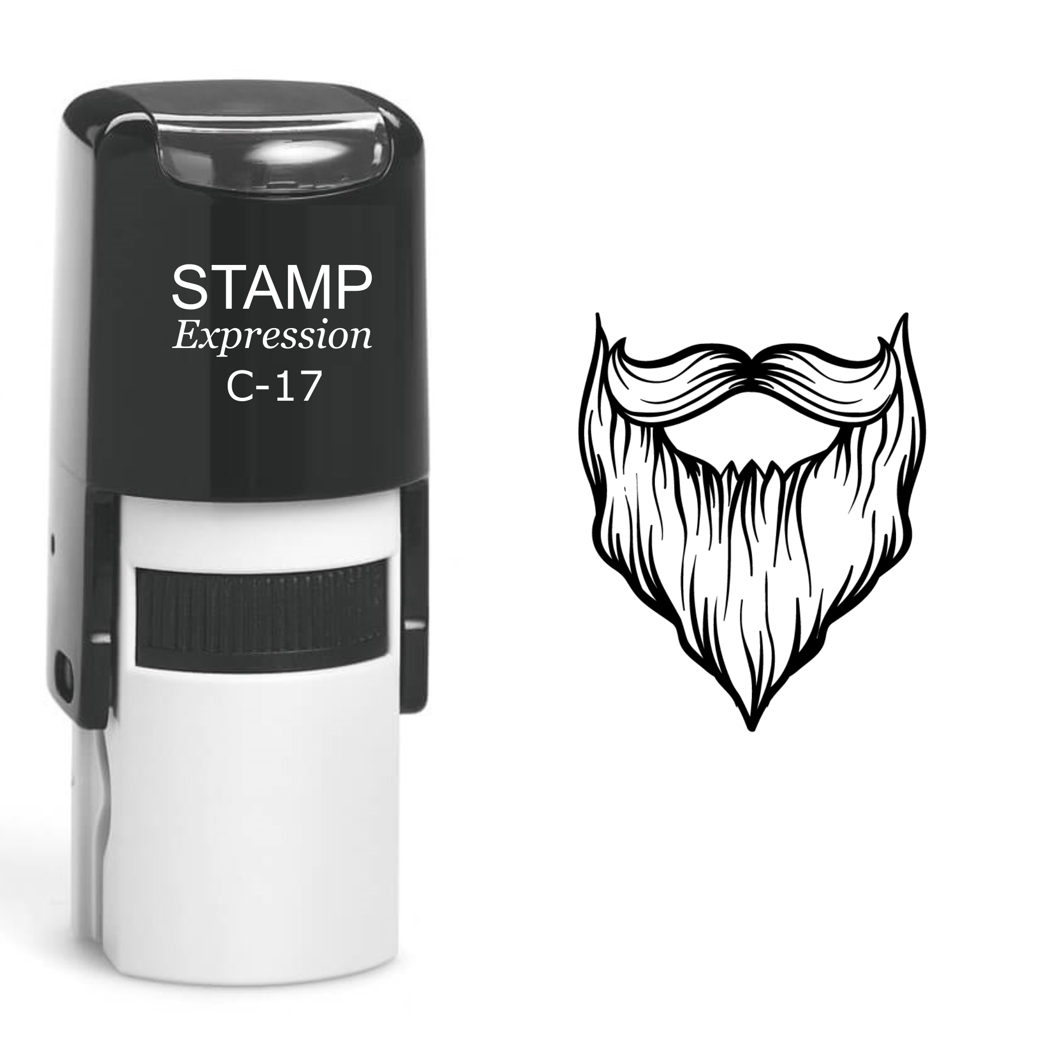Beard And Mustache Self Inking Rubber Stamp (SH-60629)