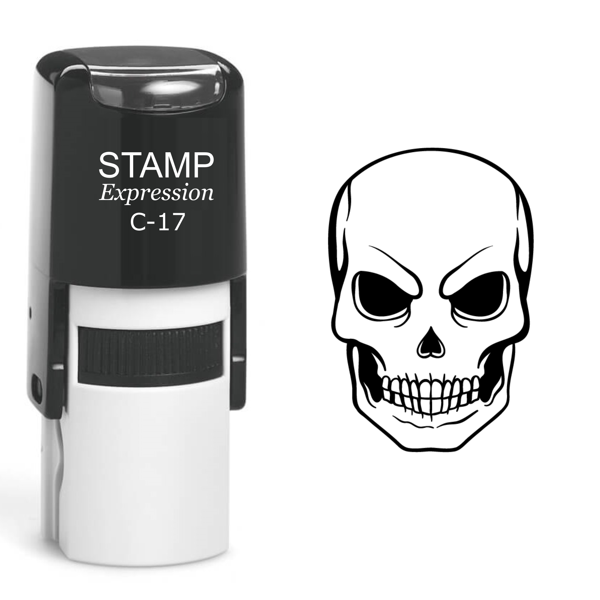 Skull Self Inking Rubber Stamp (SH-60639)