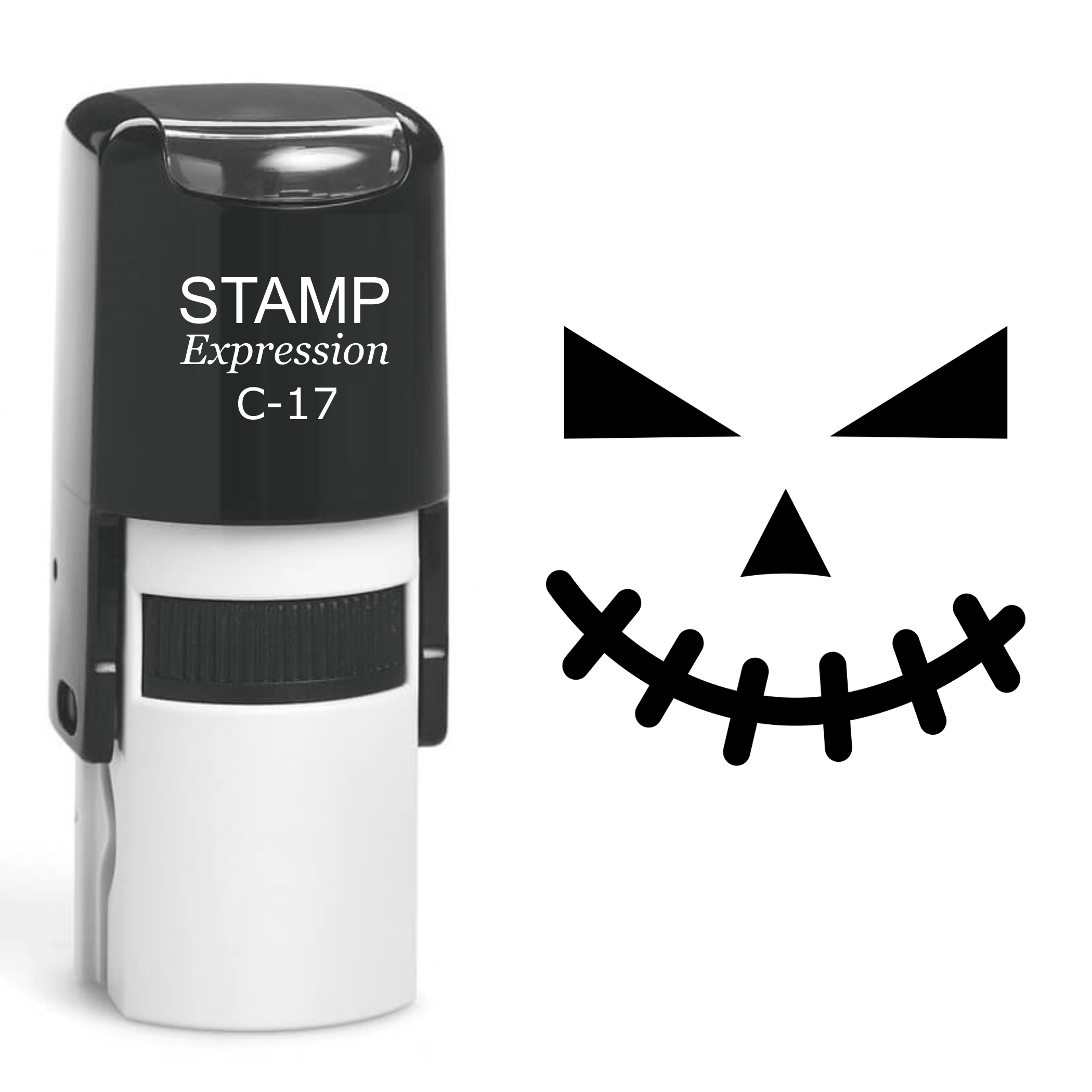 Pumpkin Faces Halloween Self Inking Rubber Stamp (SH-60642)