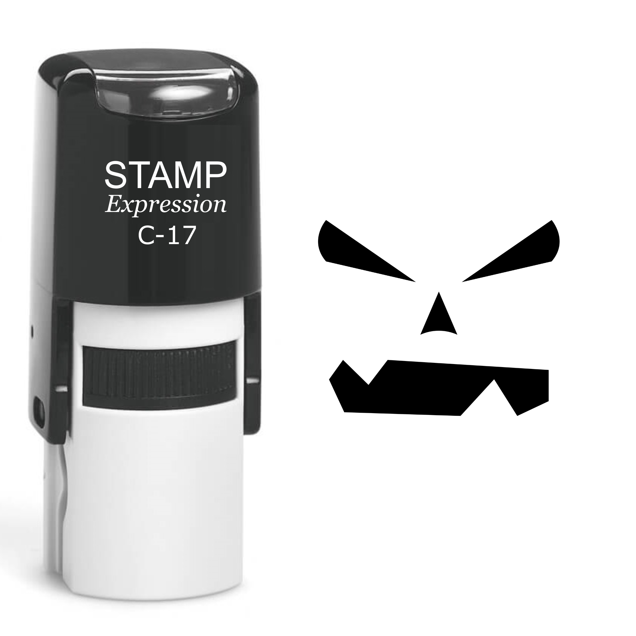 Pumpkin Faces Halloween Self Inking Rubber Stamp (SH-60643)
