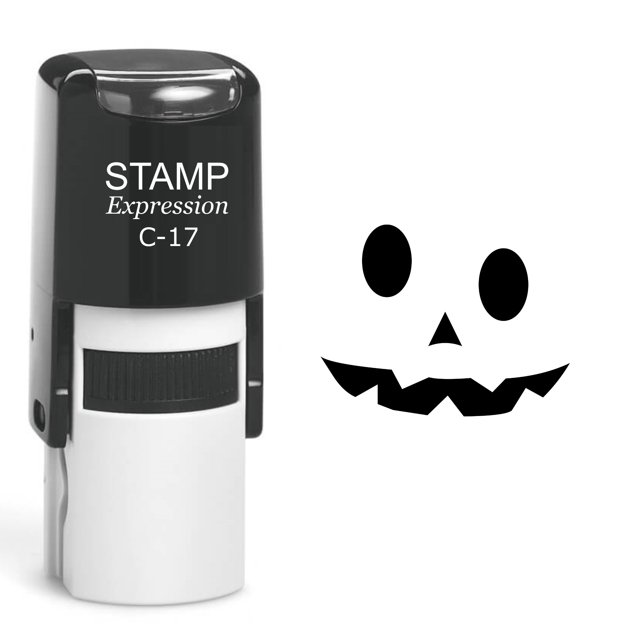 Pumpkin Faces Halloween Self Inking Rubber Stamp (SH-60644)