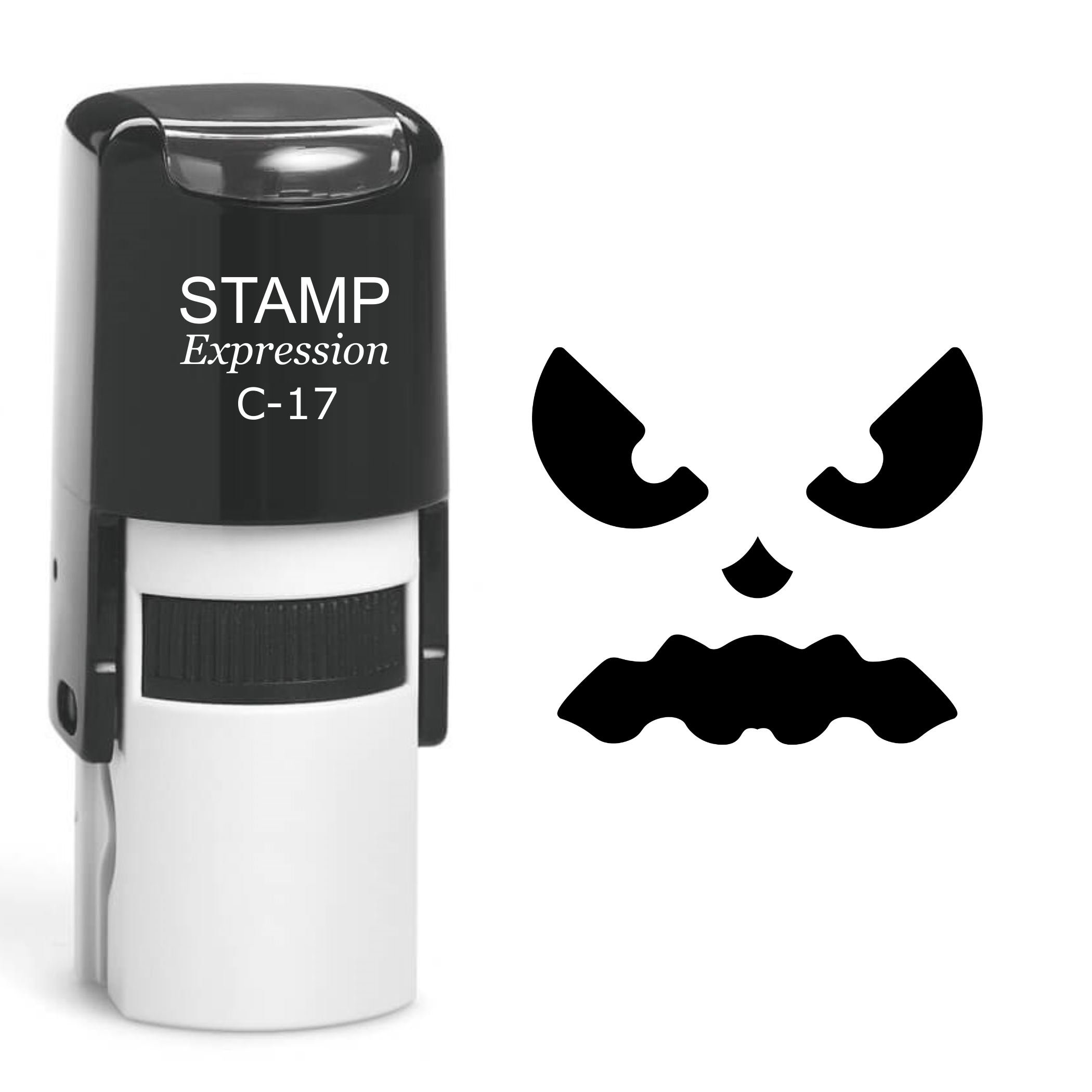 Pumpkin Faces Halloween Self Inking Rubber Stamp (SH-60645)