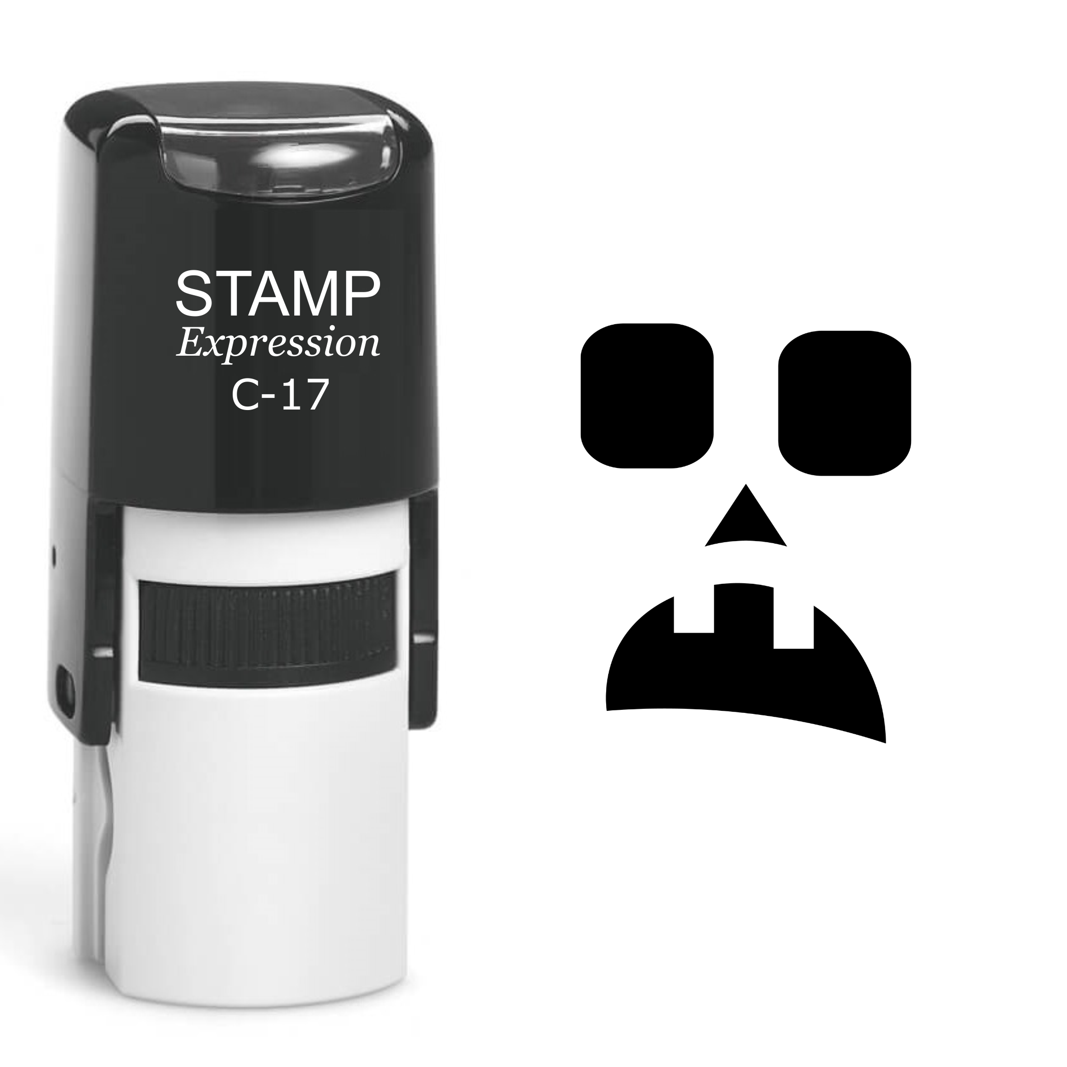 Pumpkin Faces Halloween Self Inking Rubber Stamp (SH-60646)